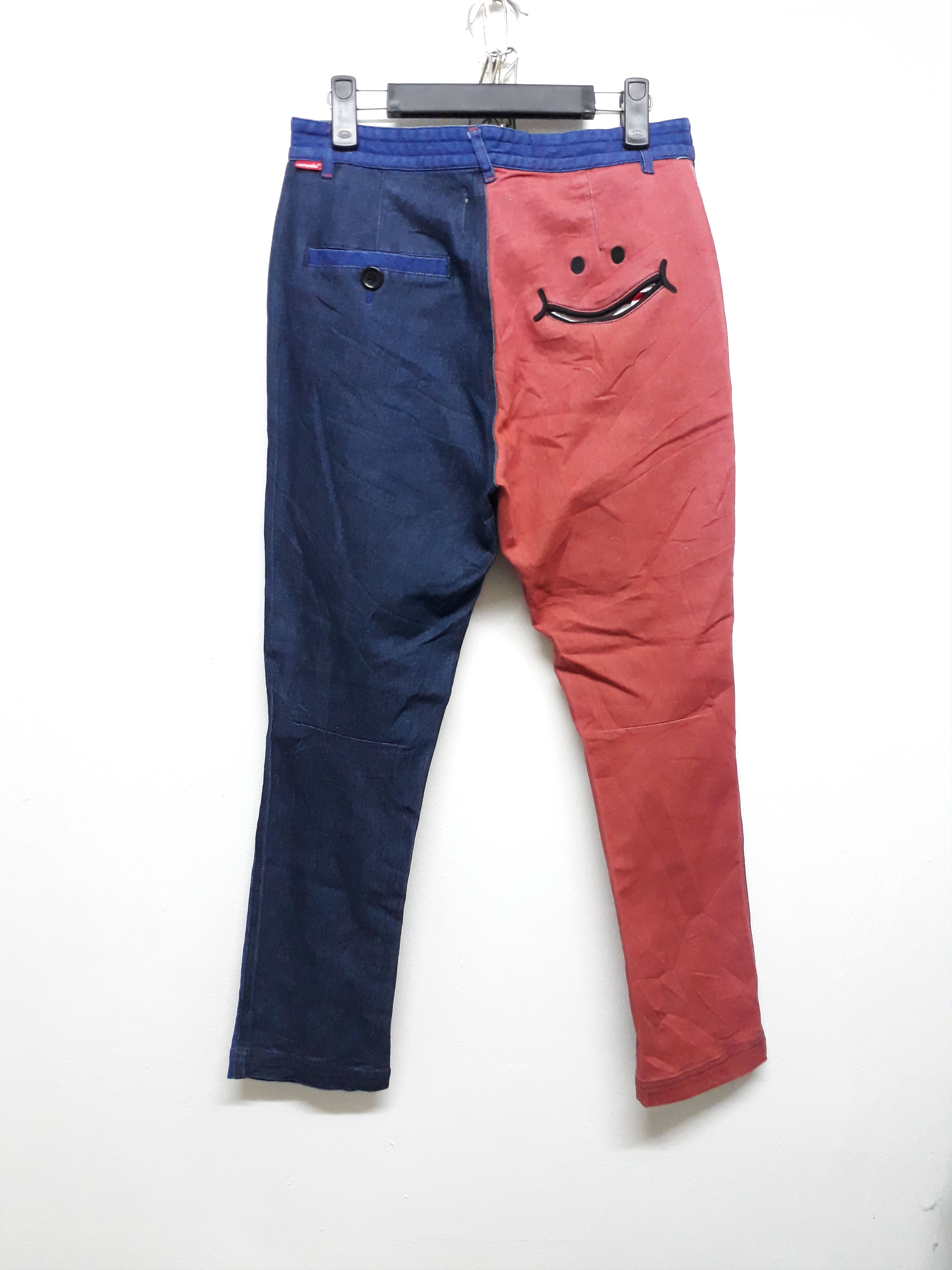 PPFM 💥UP SMILE Japanese Brand Multicolour Patchwork Denim Pant Size US 30 / EU 46 - 9 Thumbnail