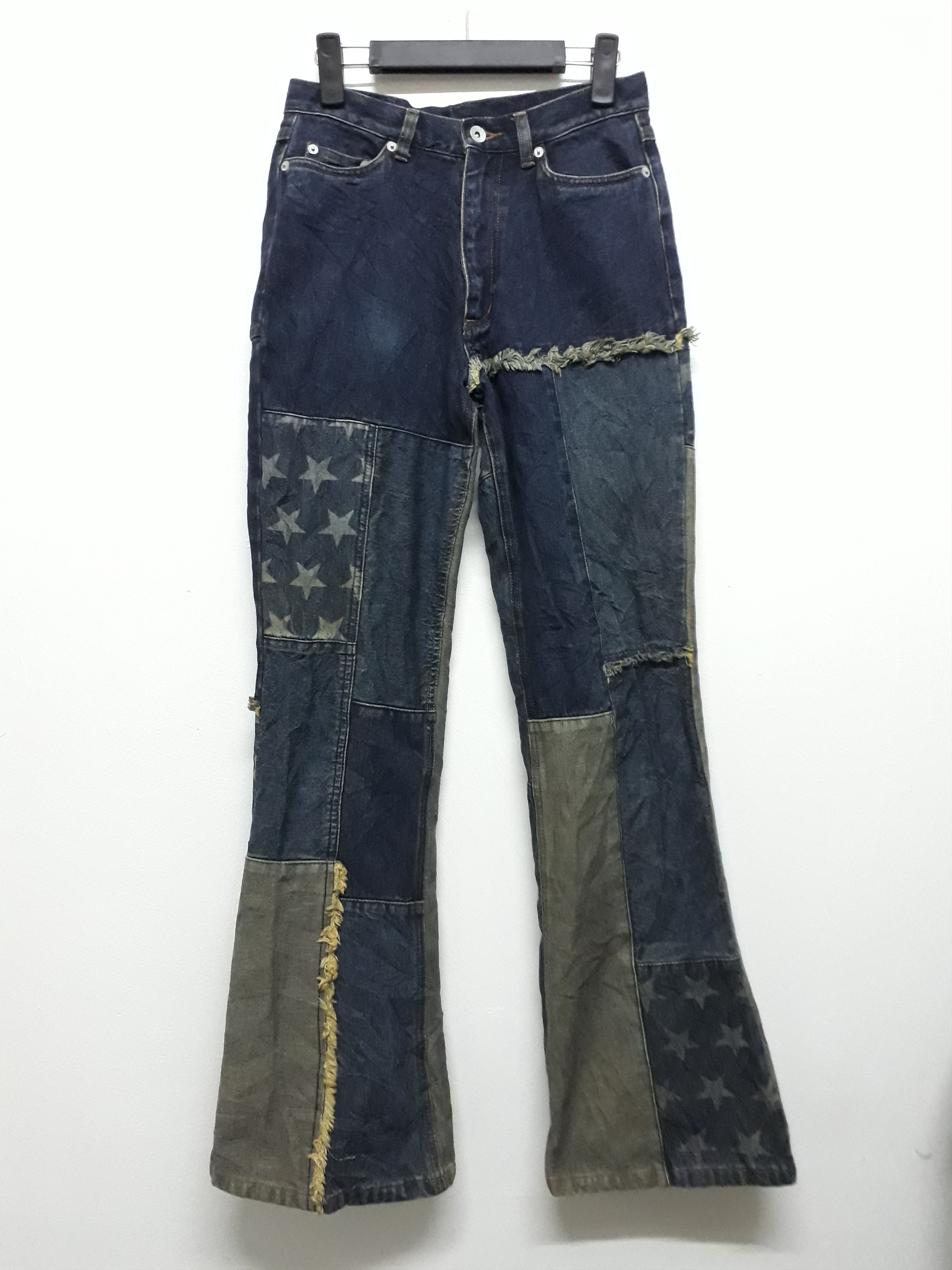 CAT'S PAW 💥CAT STAR Patchwork Japanese Bran Bootcut Denim Pant Size US 28 / EU 44 - 1 Thumbnail