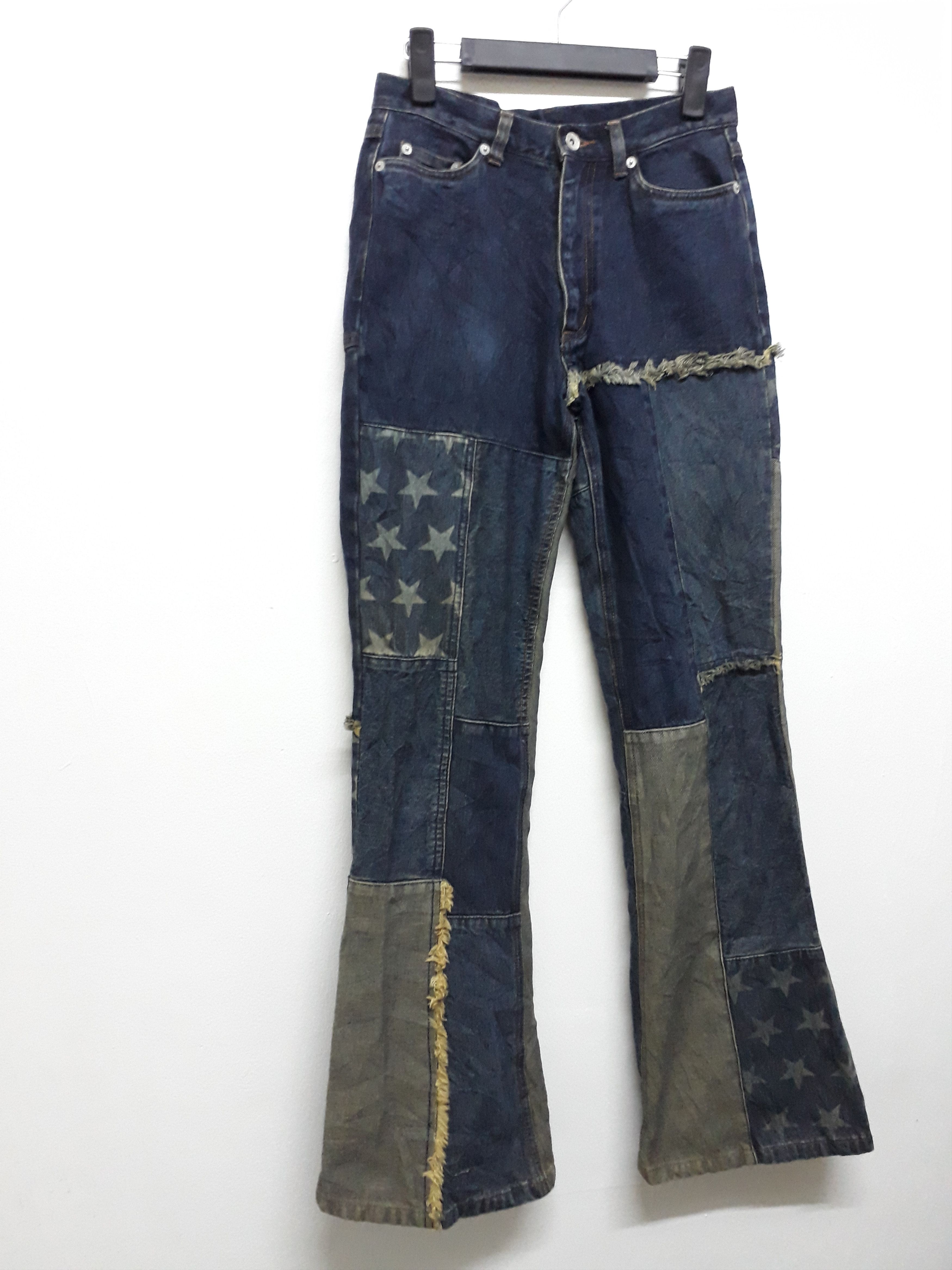 CAT'S PAW 💥CAT STAR Patchwork Japanese Bran Bootcut Denim Pant Size US 28 / EU 44 - 8 Thumbnail