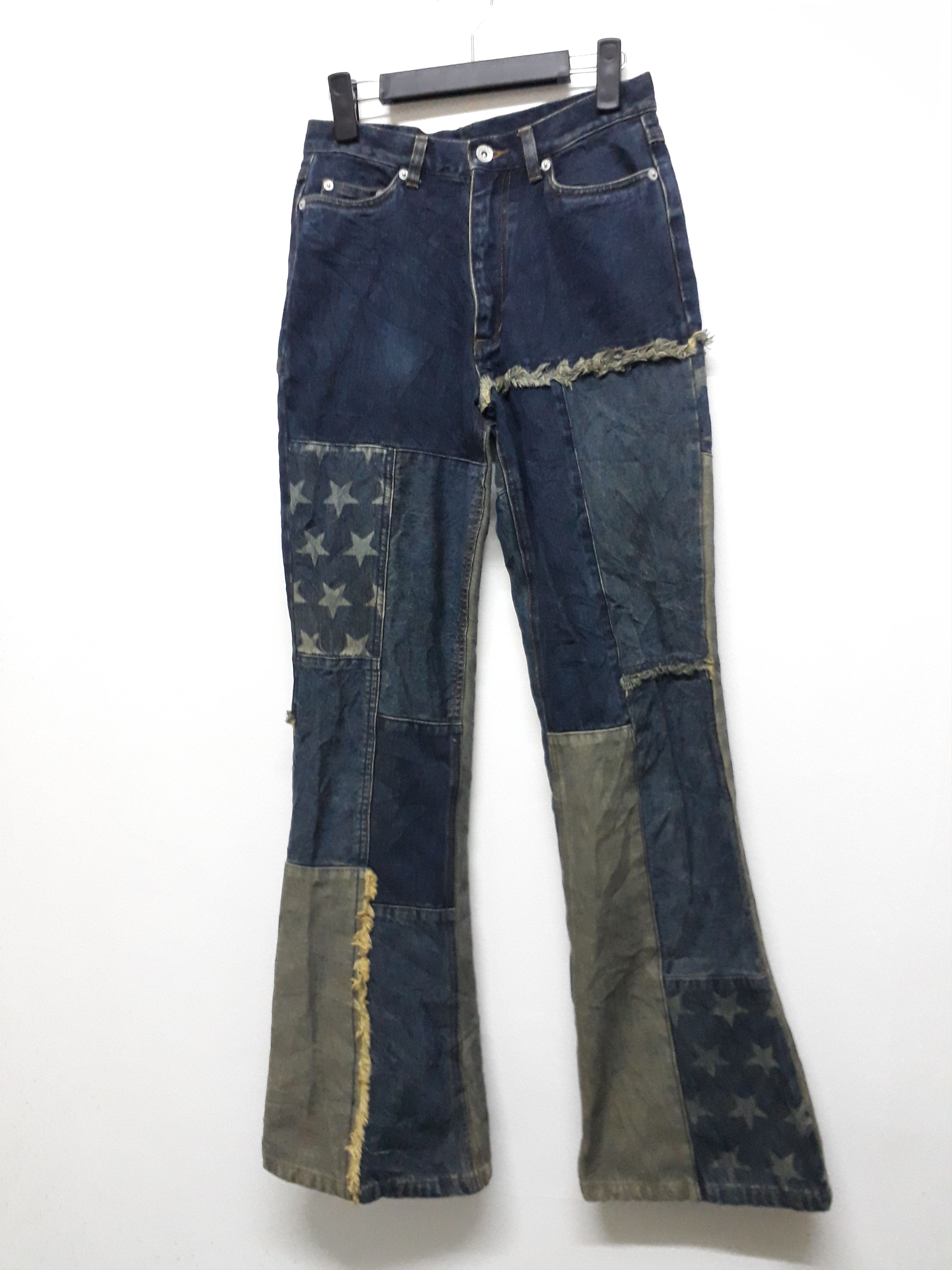 CAT'S PAW 💥CAT STAR Patchwork Japanese Bran Bootcut Denim Pant Size US 28 / EU 44 - 7 Thumbnail