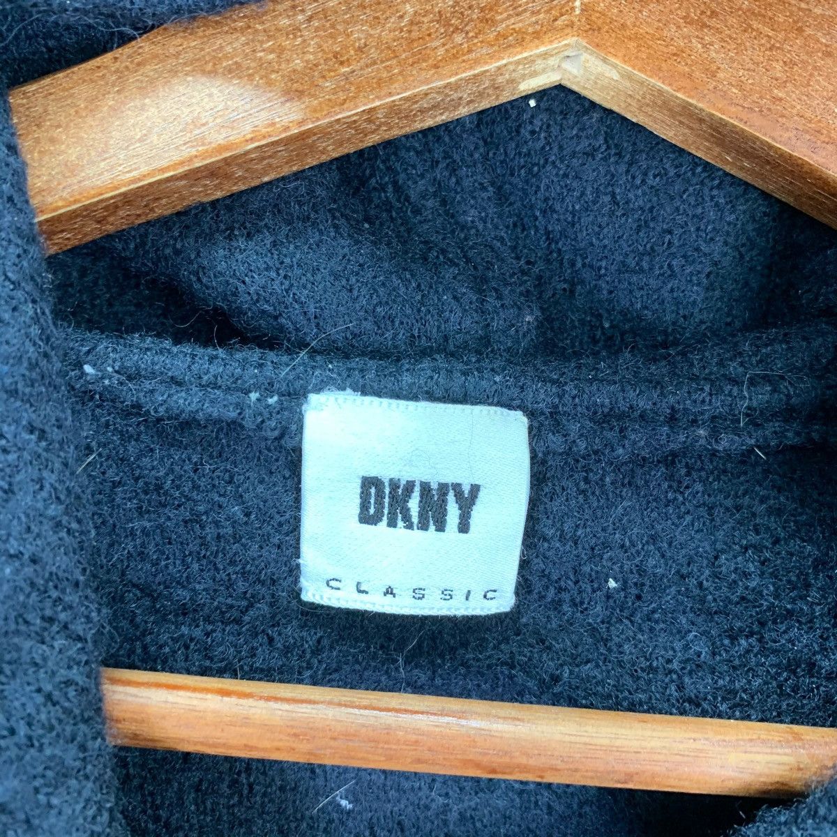 DKNY × Designer Vintage Donna Karan New York DKNY Wool Jacket Hoodie Size US L / EU 52-54 / 3 - 5 Thumbnail