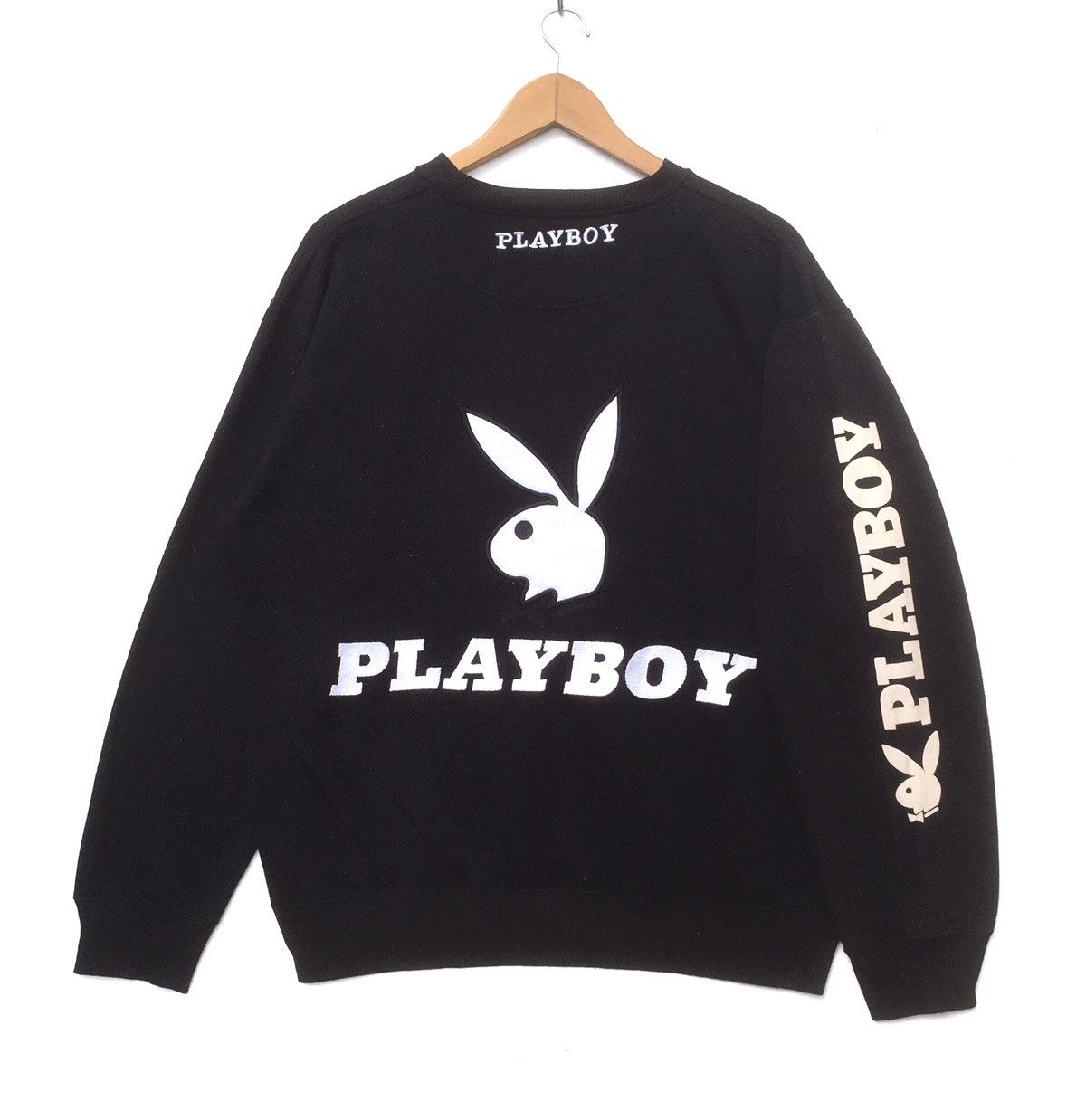Japanese Brand Vintage 90s Playboy Bunny Embroidered Logo Sweatshirt | L Size US L / EU 52-54 / 3 - 1 Thumbnail