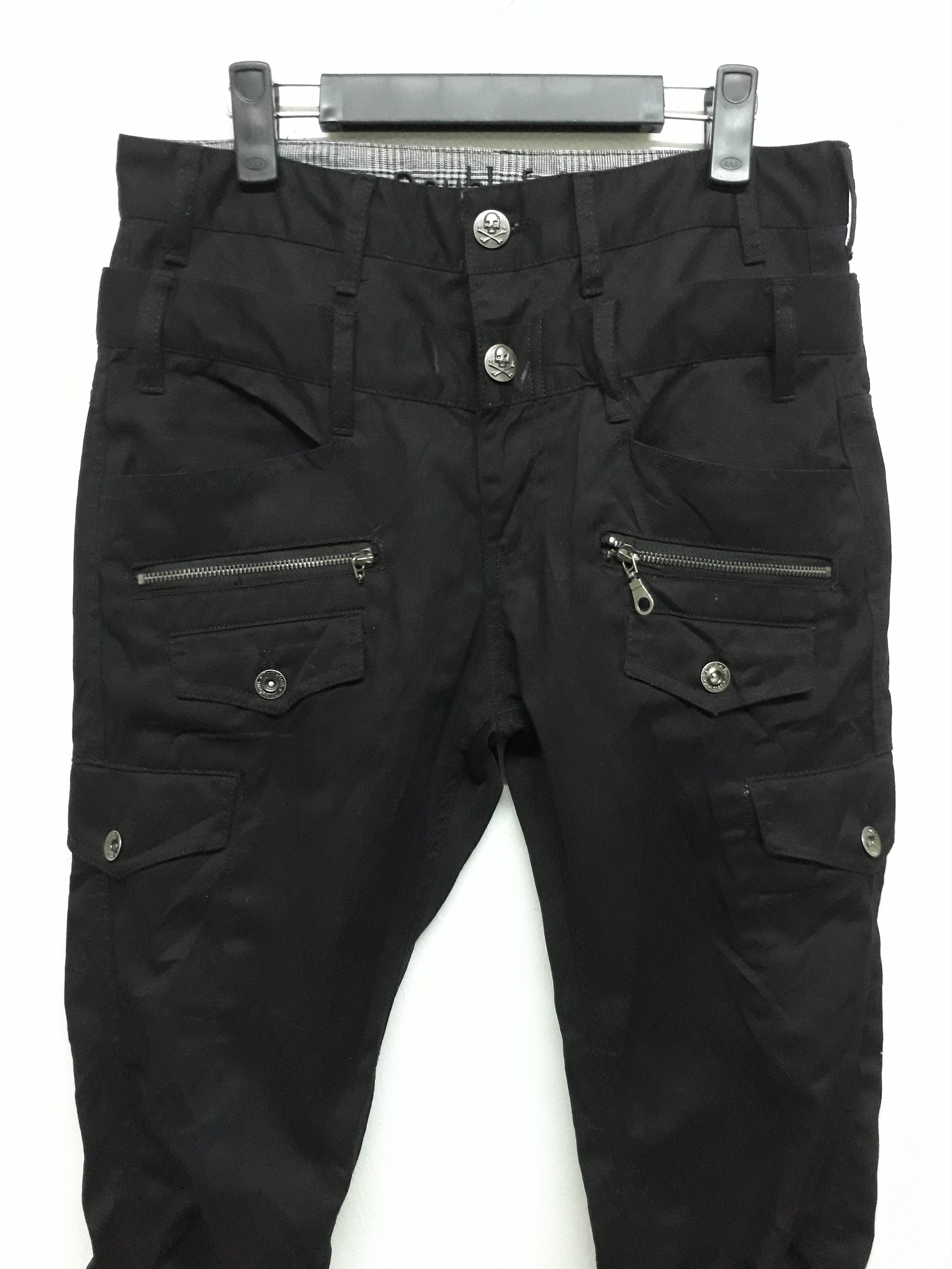 Japanese Brand 💥DOUBLE FOCUS Skull Japanese Brand Leg Strech Pants Size US 32 / EU 48 - 6 Thumbnail