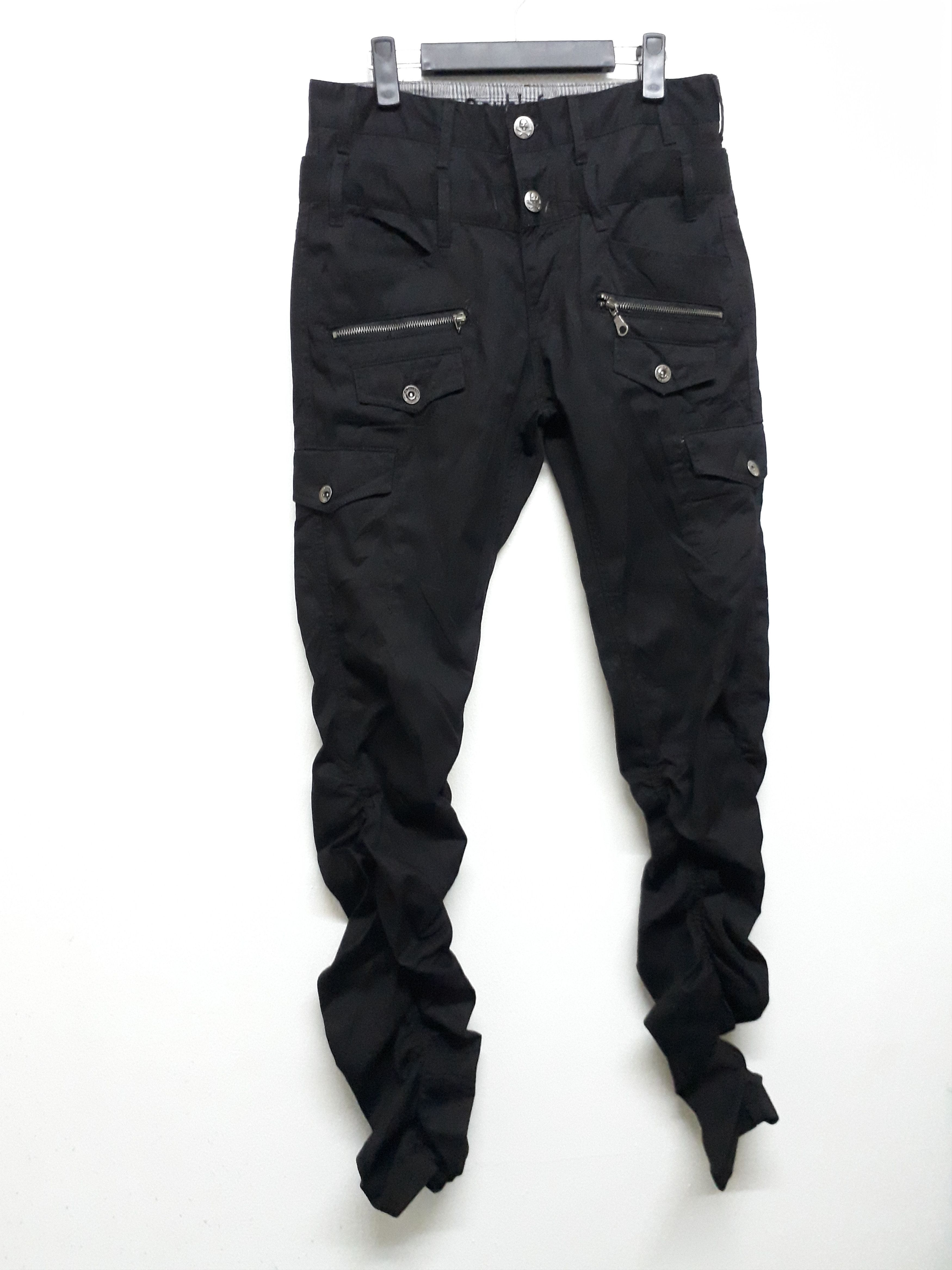 Japanese Brand 💥DOUBLE FOCUS Skull Japanese Brand Leg Strech Pants Size US 32 / EU 48 - 3 Thumbnail