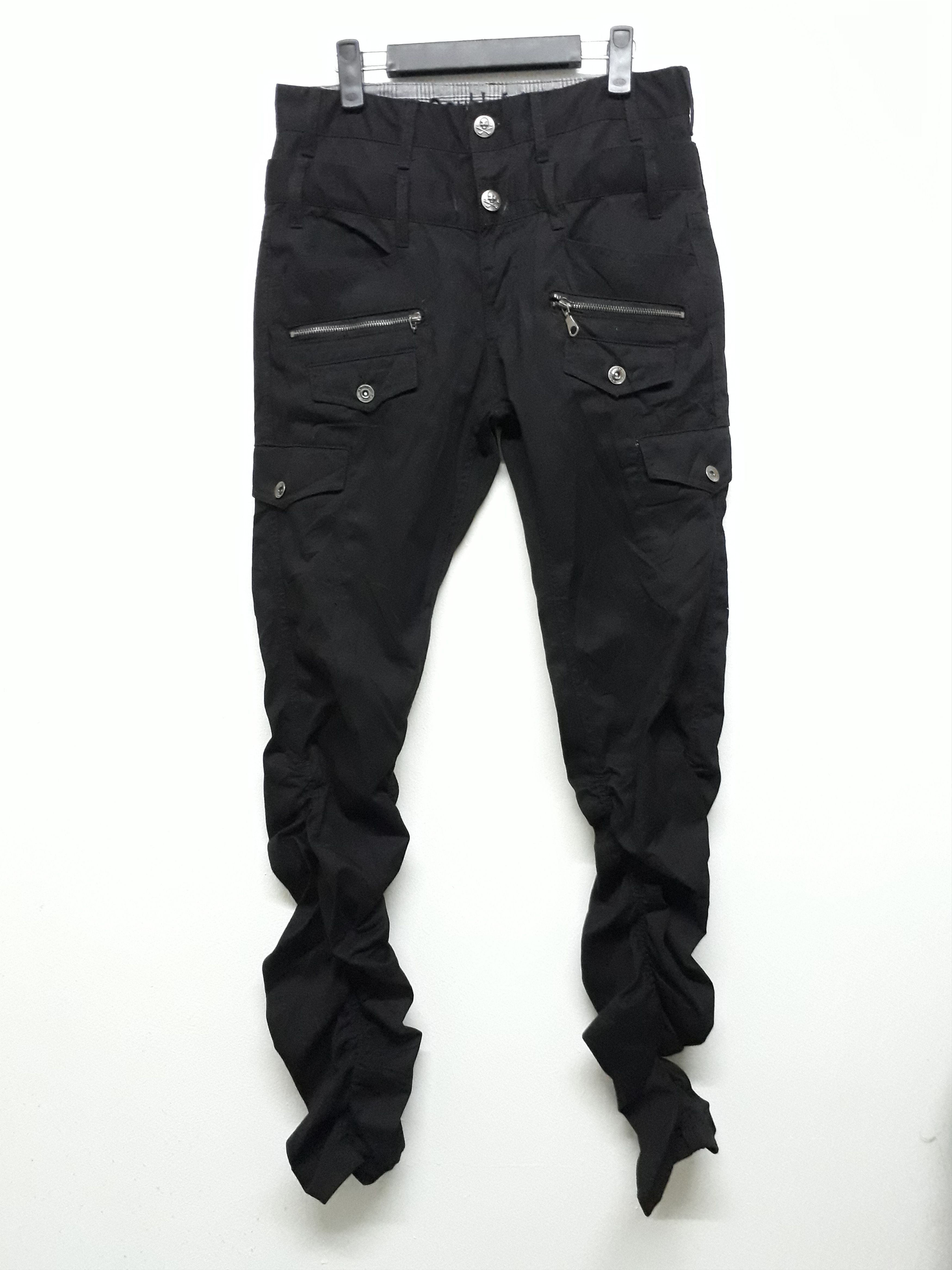 Japanese Brand 💥DOUBLE FOCUS Skull Japanese Brand Leg Strech Pants Size US 32 / EU 48 - 1 Thumbnail