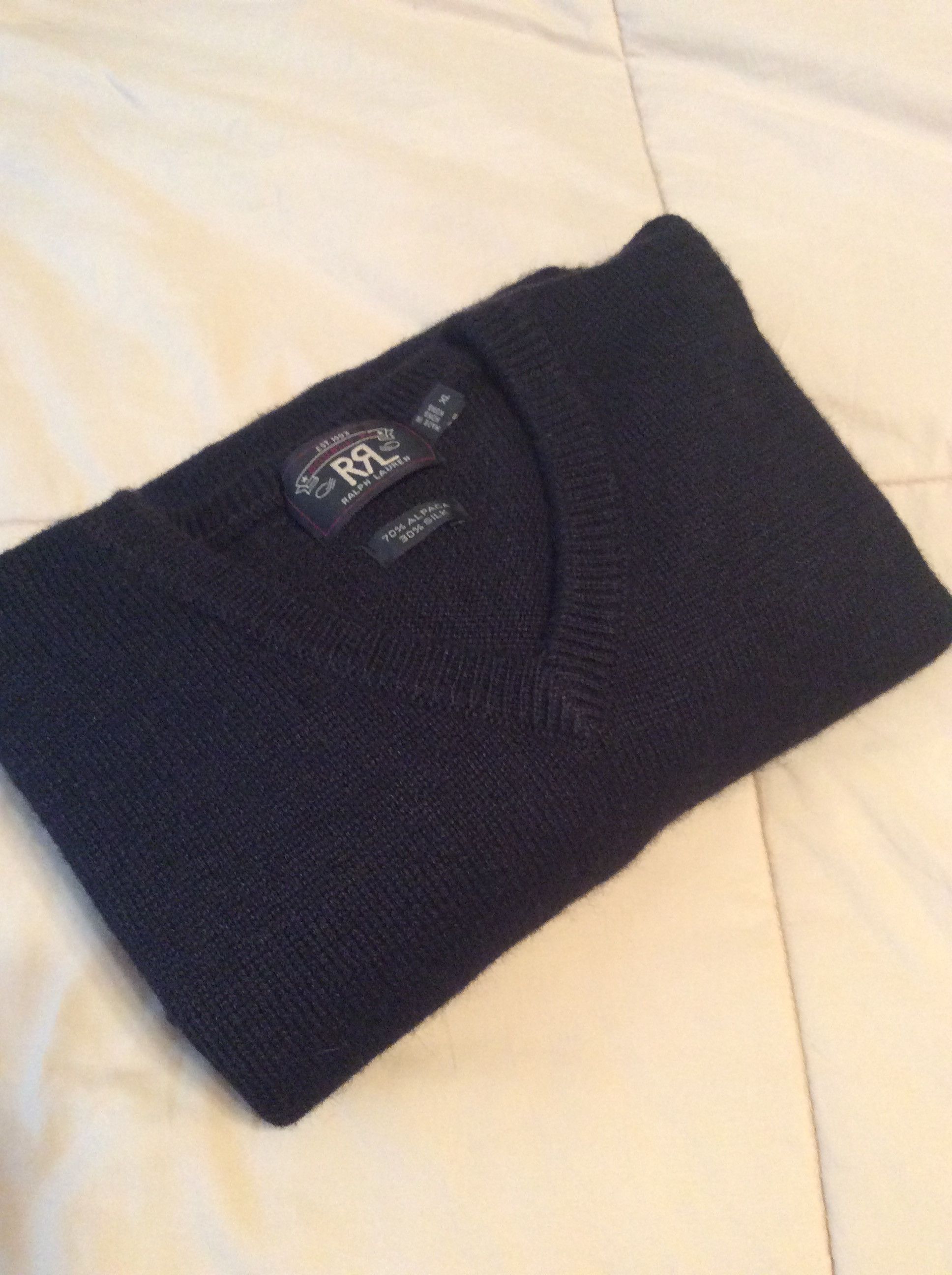 RRL Ralph Lauren Alpaca/Silk VNeck Sweater Grailed