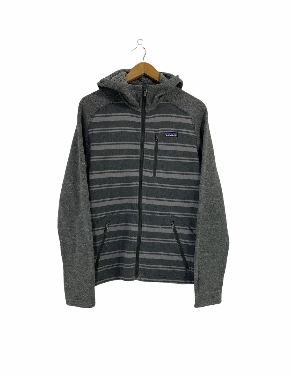 Patagonia Patagonia Fleece Jacket With Hoodie Stripe Design Size US M / EU 48-50 / 2 - 1 Thumbnail