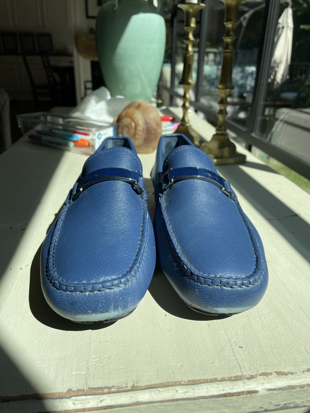Prada Saffiano Leather slippers Size US 8 / EU 41 - 7 Thumbnail
