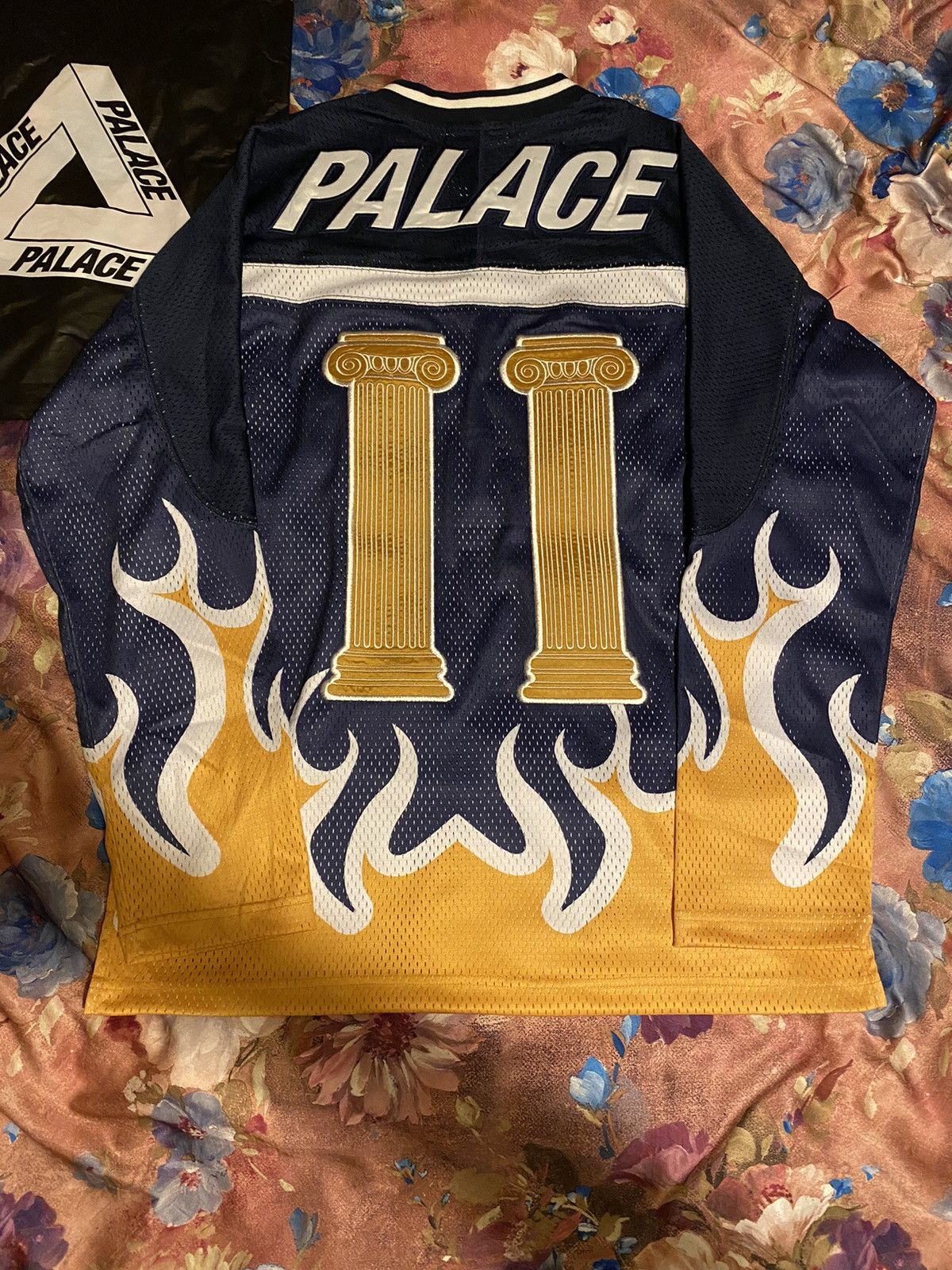 Palace PALACE PILLARS JERSEY NAVY | Grailed