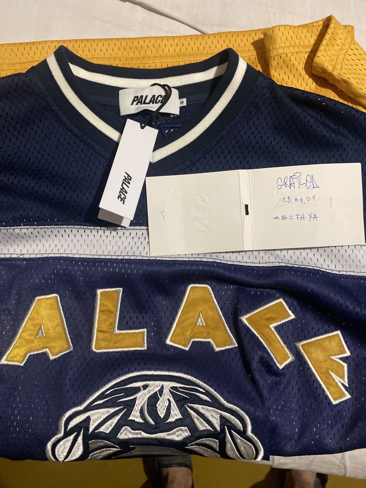 Palace PALACE PILLARS JERSEY NAVY | Grailed