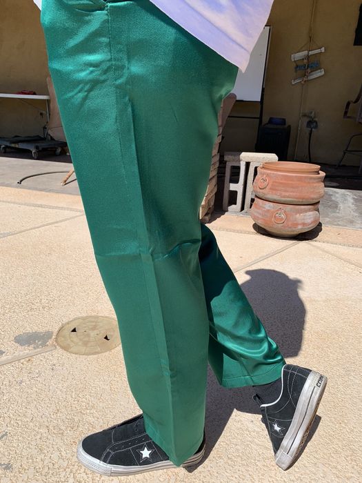 Golf Wang GREEN SATIN GOLF WANG PANTS | Grailed