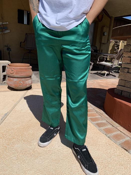 Golf Wang GREEN SATIN GOLF WANG PANTS | Grailed