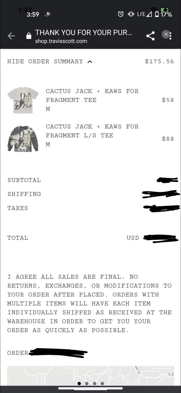 Fragment Design × Kaws × Travis Scott Travis Scott x Kaws x Fragment Long Sleeve T-Shirt Size US M / EU 48-50 / 2 - 4 Thumbnail