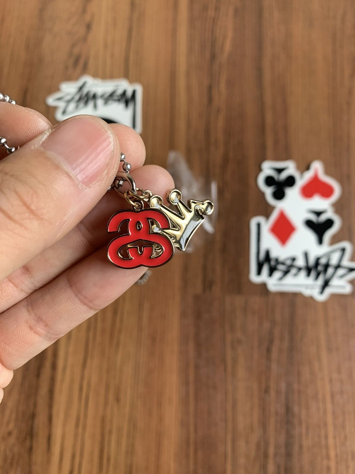 Stussy 💫 STUSSY double SS crown pendant necklace chain 🎱 | Grailed