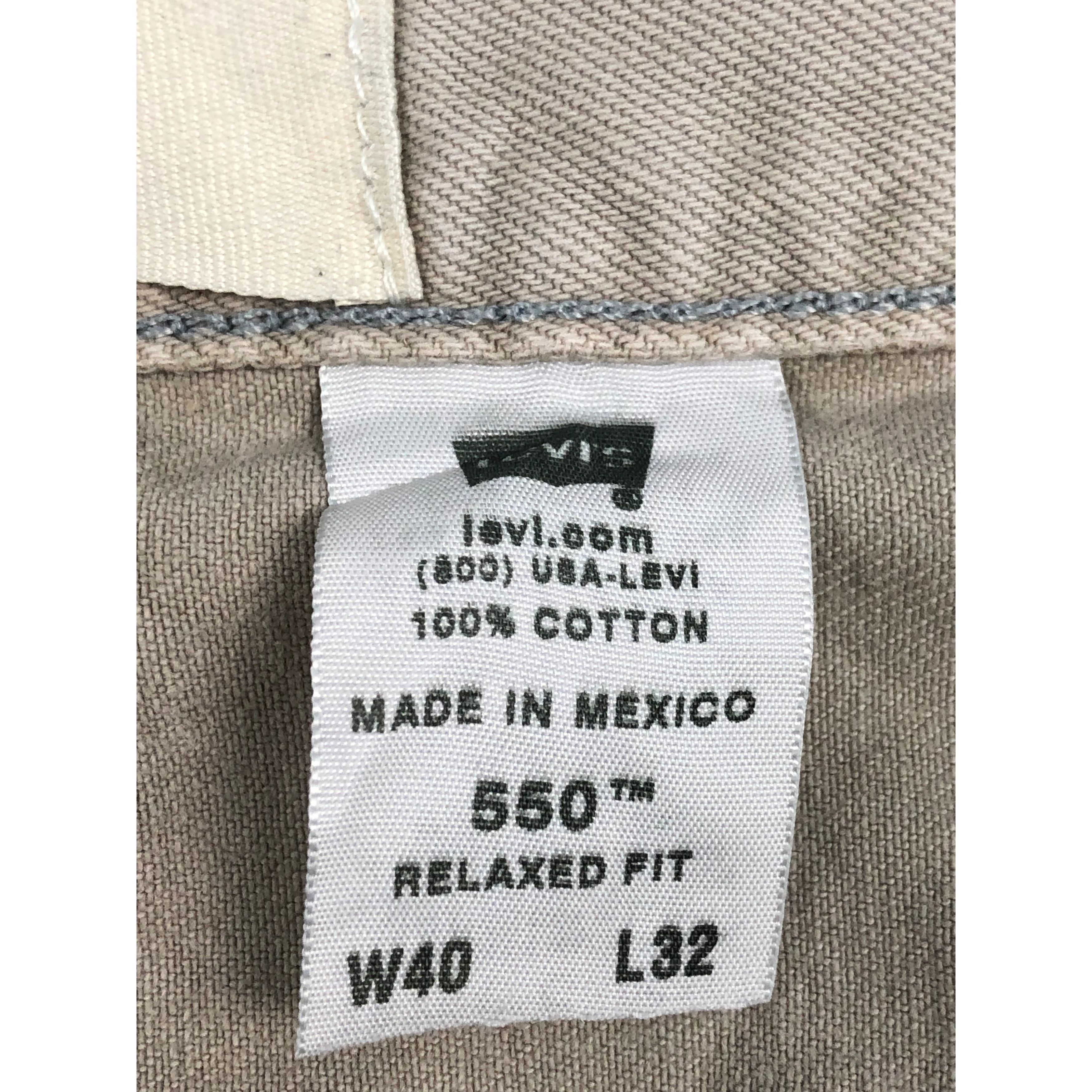 Levi's Vintage Levis 550 Relaxed Fit Denim Light Brown DP0242 Size US 40 / EU 56 - 6 Thumbnail