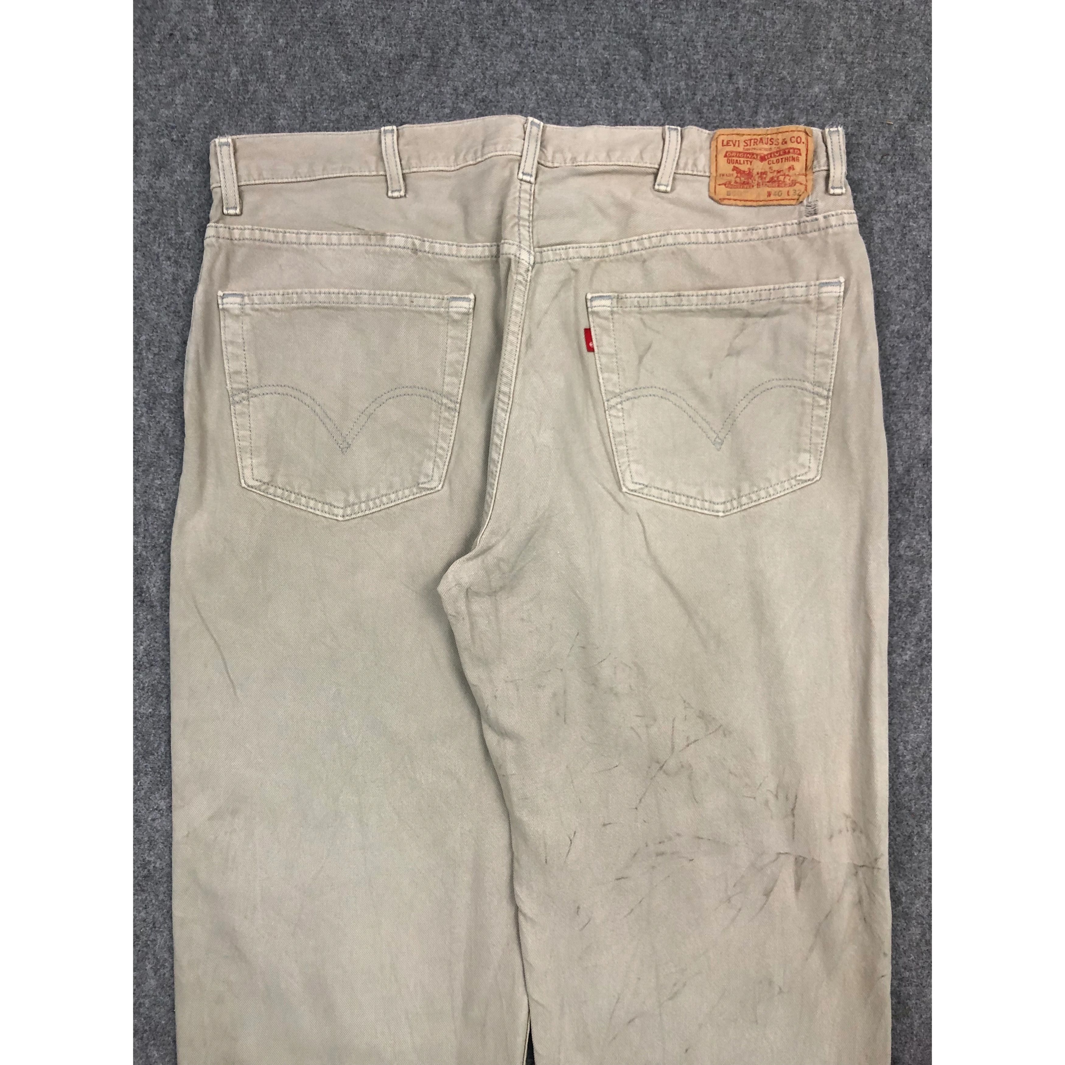 Levi's Vintage Levis 550 Relaxed Fit Denim Light Brown DP0242 Size US 40 / EU 56 - 4 Thumbnail