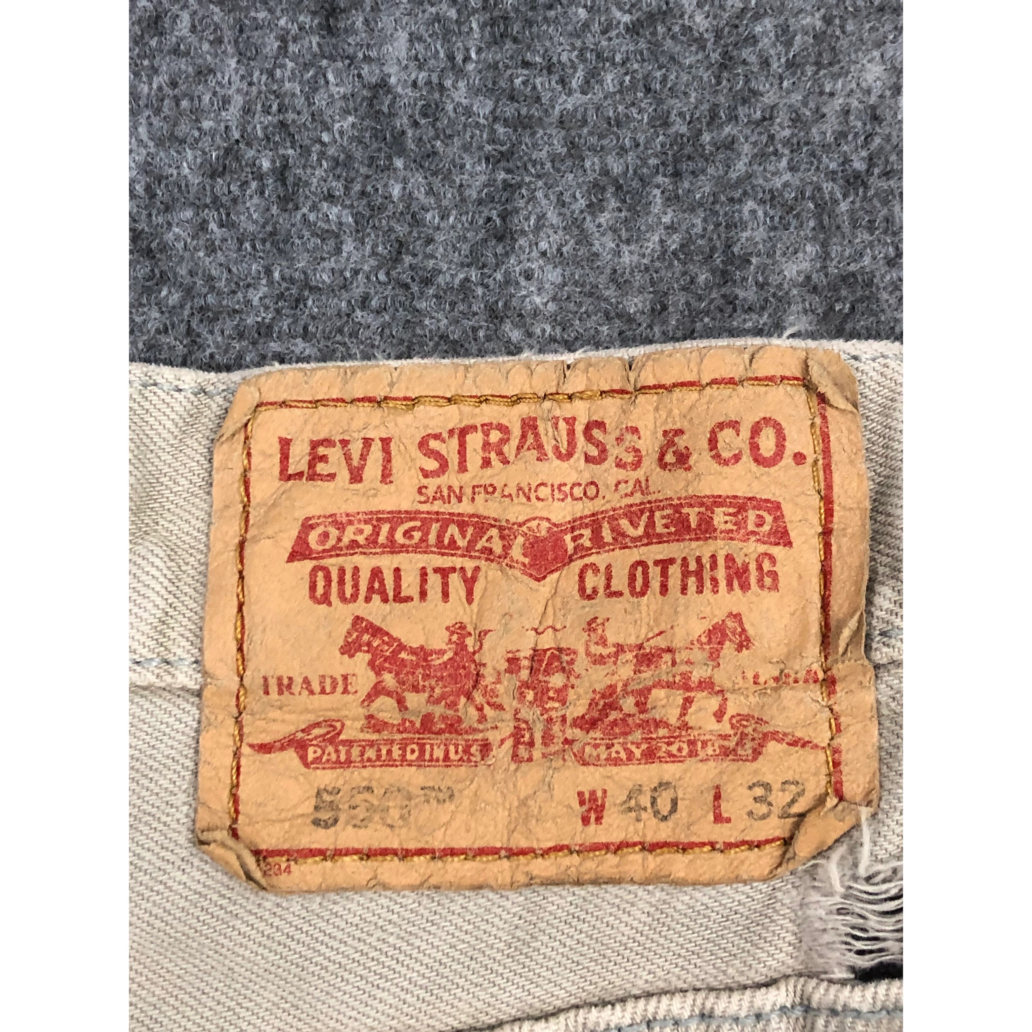 Levi's Vintage Levis 550 Relaxed Fit Denim Light Brown DP0242 Size US 40 / EU 56 - 5 Thumbnail