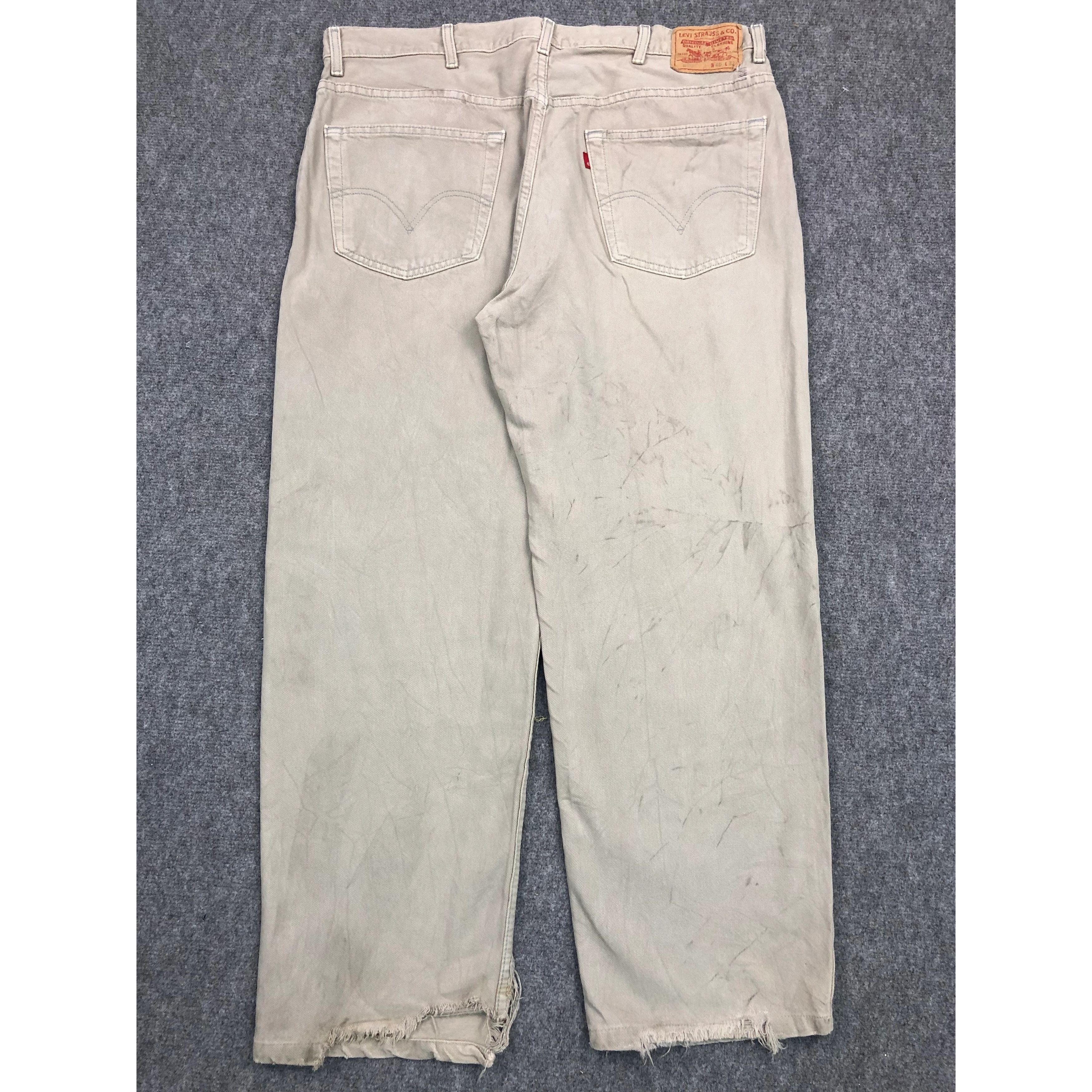 Levi's Vintage Levis 550 Relaxed Fit Denim Light Brown DP0242 Size US 40 / EU 56 - 2 Thumbnail