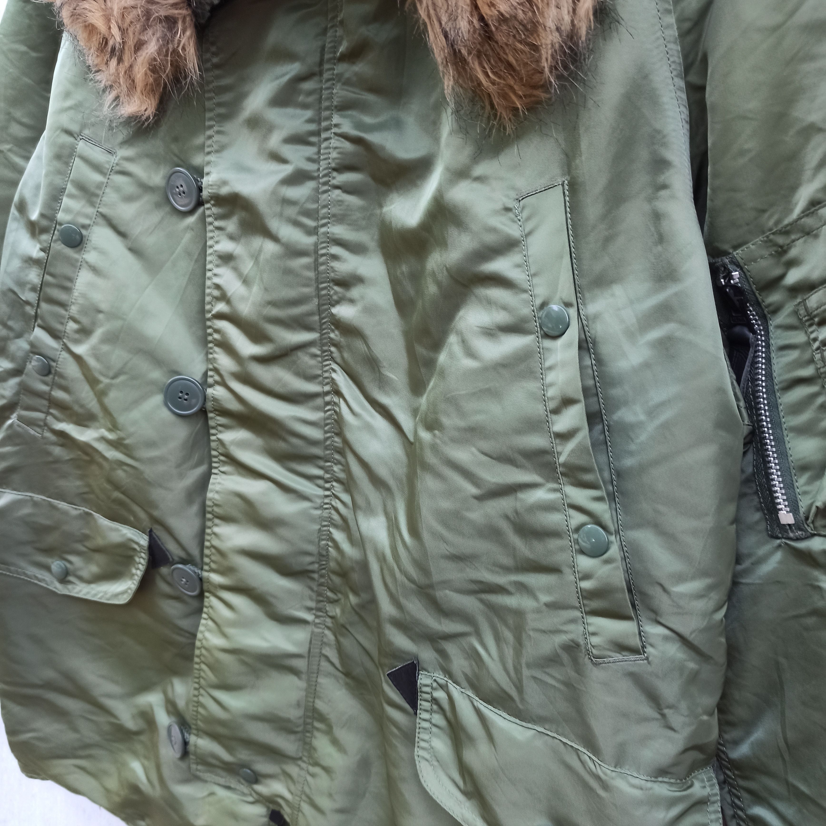 Alpha Industries × Vintage N - 3B Alfa Industries Parka With Fur Collar Size US M / EU 48-50 / 2 - 5 Thumbnail