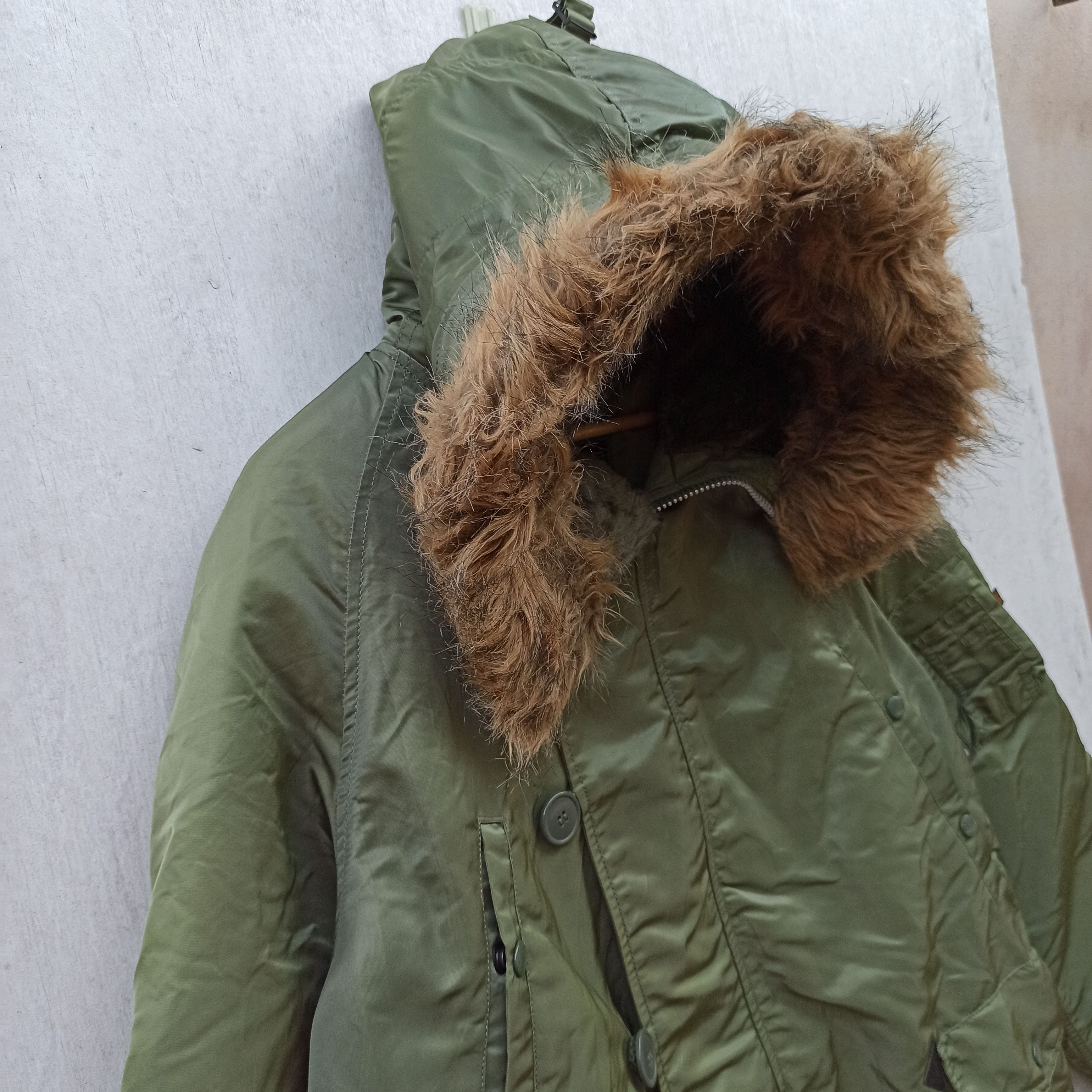 Alpha Industries × Vintage N - 3B Alfa Industries Parka With Fur Collar Size US M / EU 48-50 / 2 - 7 Thumbnail