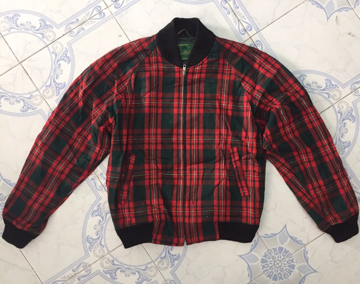 Japanese Brand Winbull Checkered Style Zipper Jacket Size US M / EU 48-50 / 2 - 1 Thumbnail