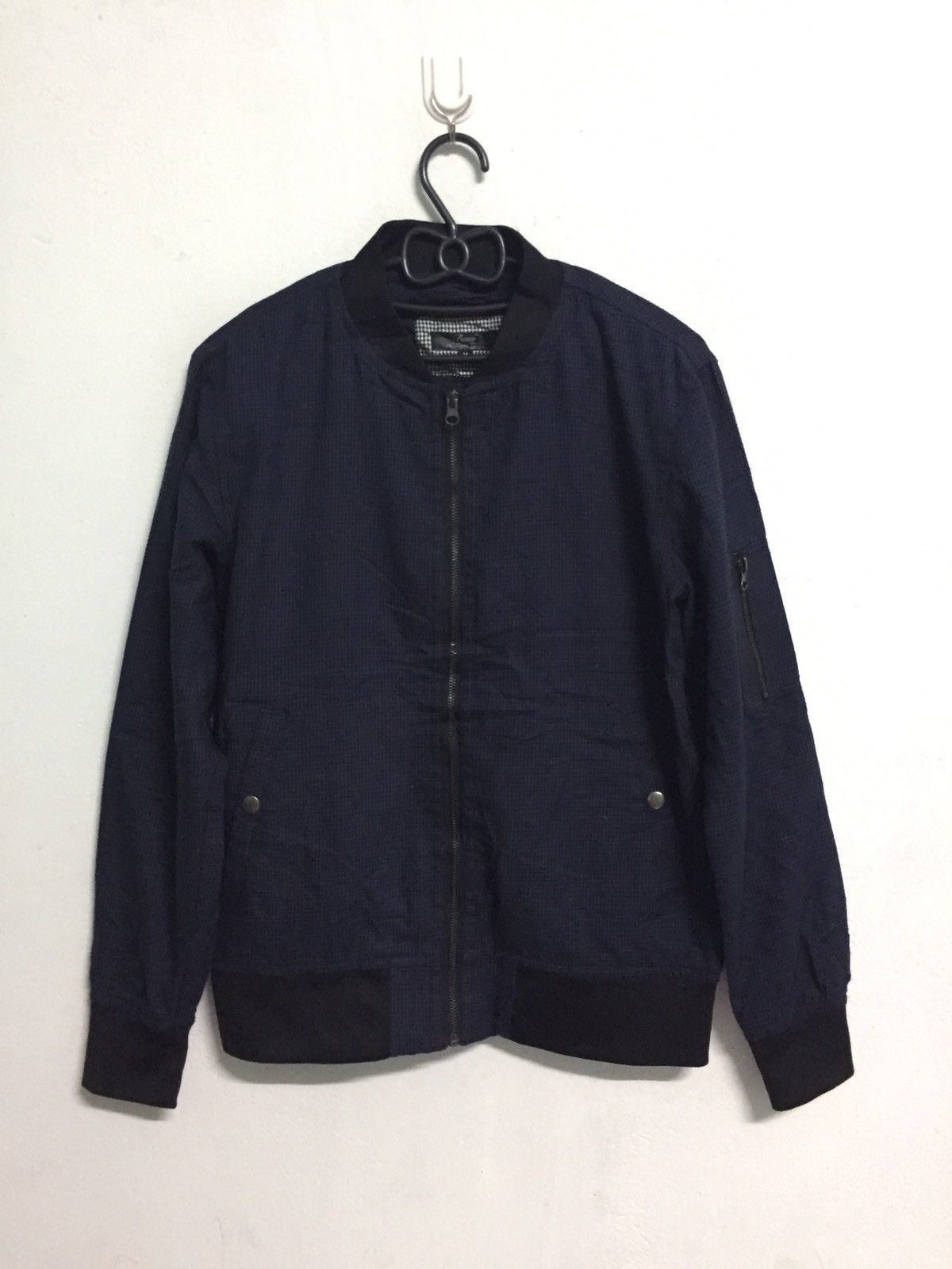 Japanese Brand Beno Exclusive Label Small Checkered Zipper Jacket Size US M / EU 48-50 / 2 - 1 Thumbnail