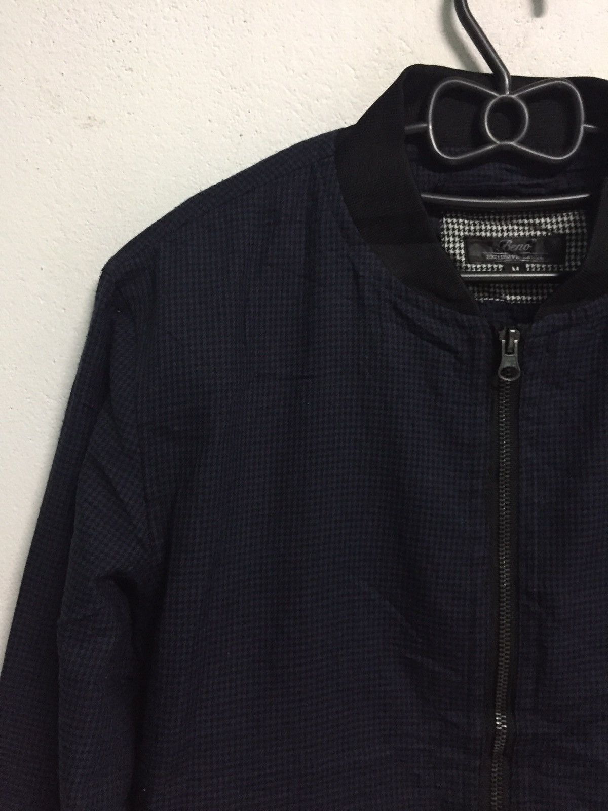 Japanese Brand Beno Exclusive Label Small Checkered Zipper Jacket Size US M / EU 48-50 / 2 - 3 Thumbnail