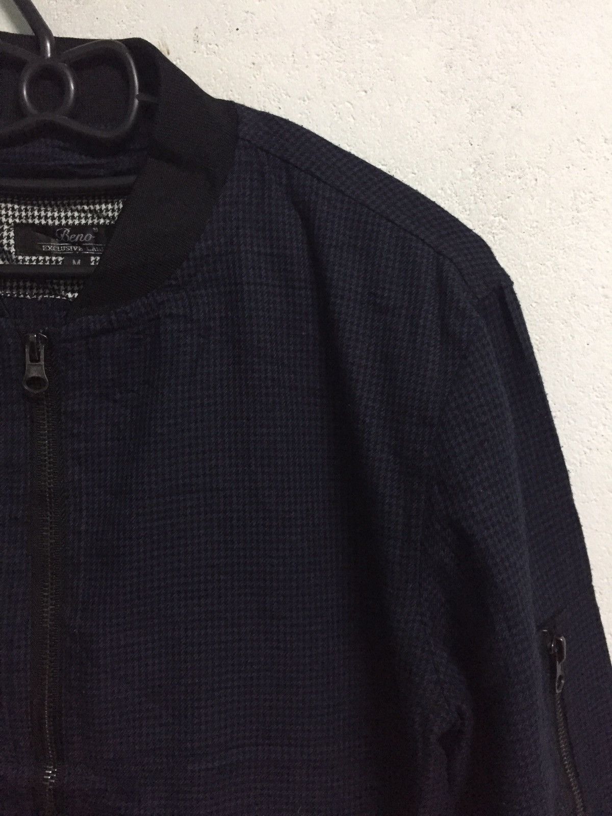 Japanese Brand Beno Exclusive Label Small Checkered Zipper Jacket Size US M / EU 48-50 / 2 - 2 Thumbnail