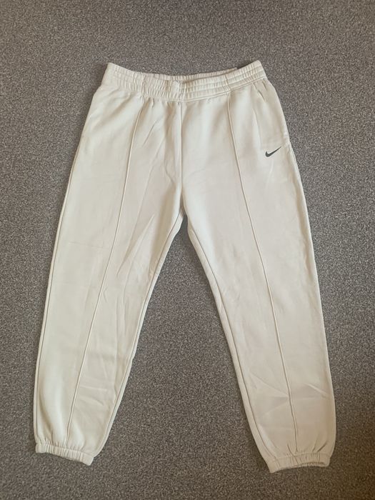 Nike Nike mini swoosh oversized joggers in oatmeal Grailed