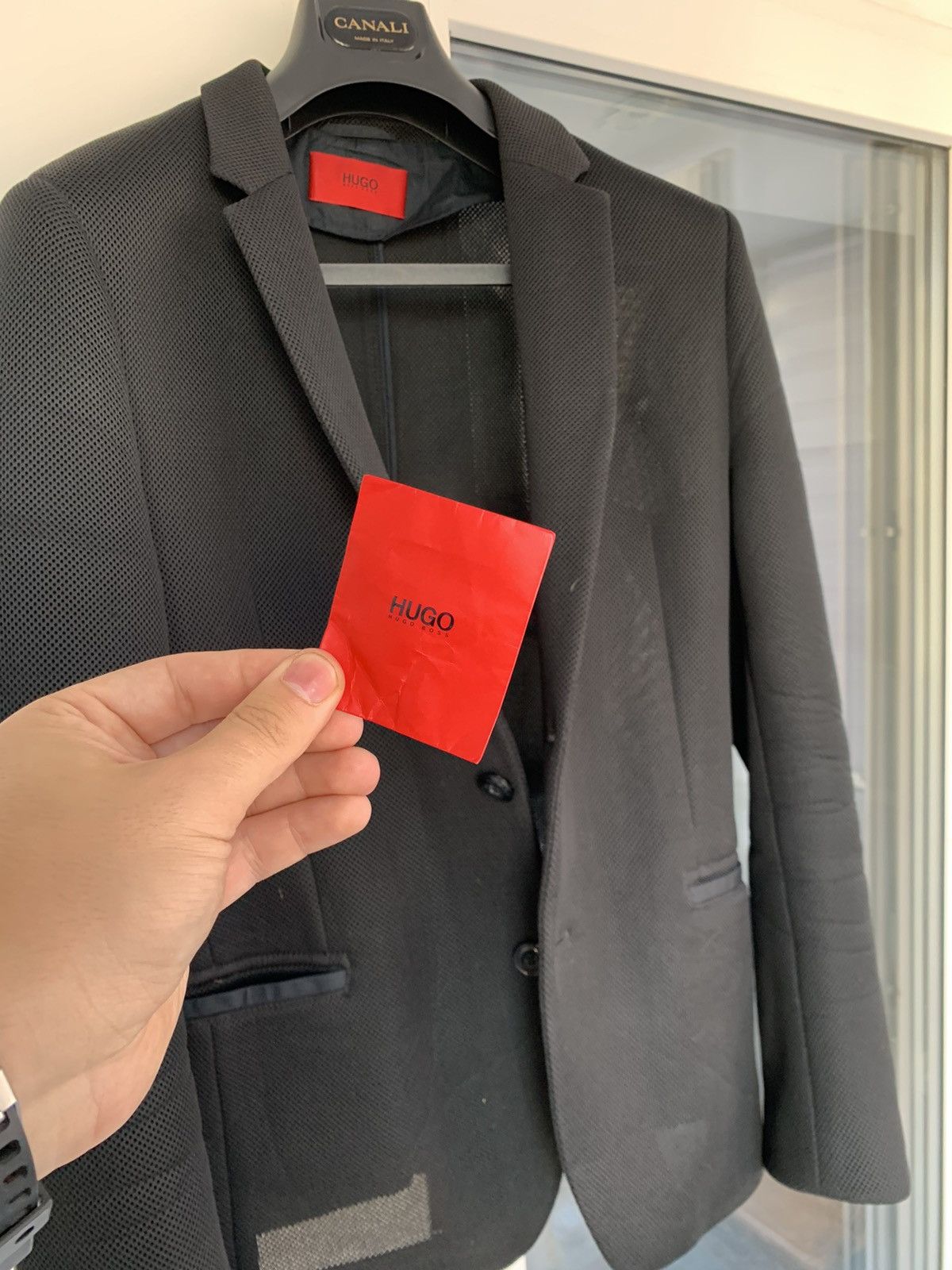 Hugo Boss Hugo Boss transparent black blazer Size 38R - 8 Thumbnail