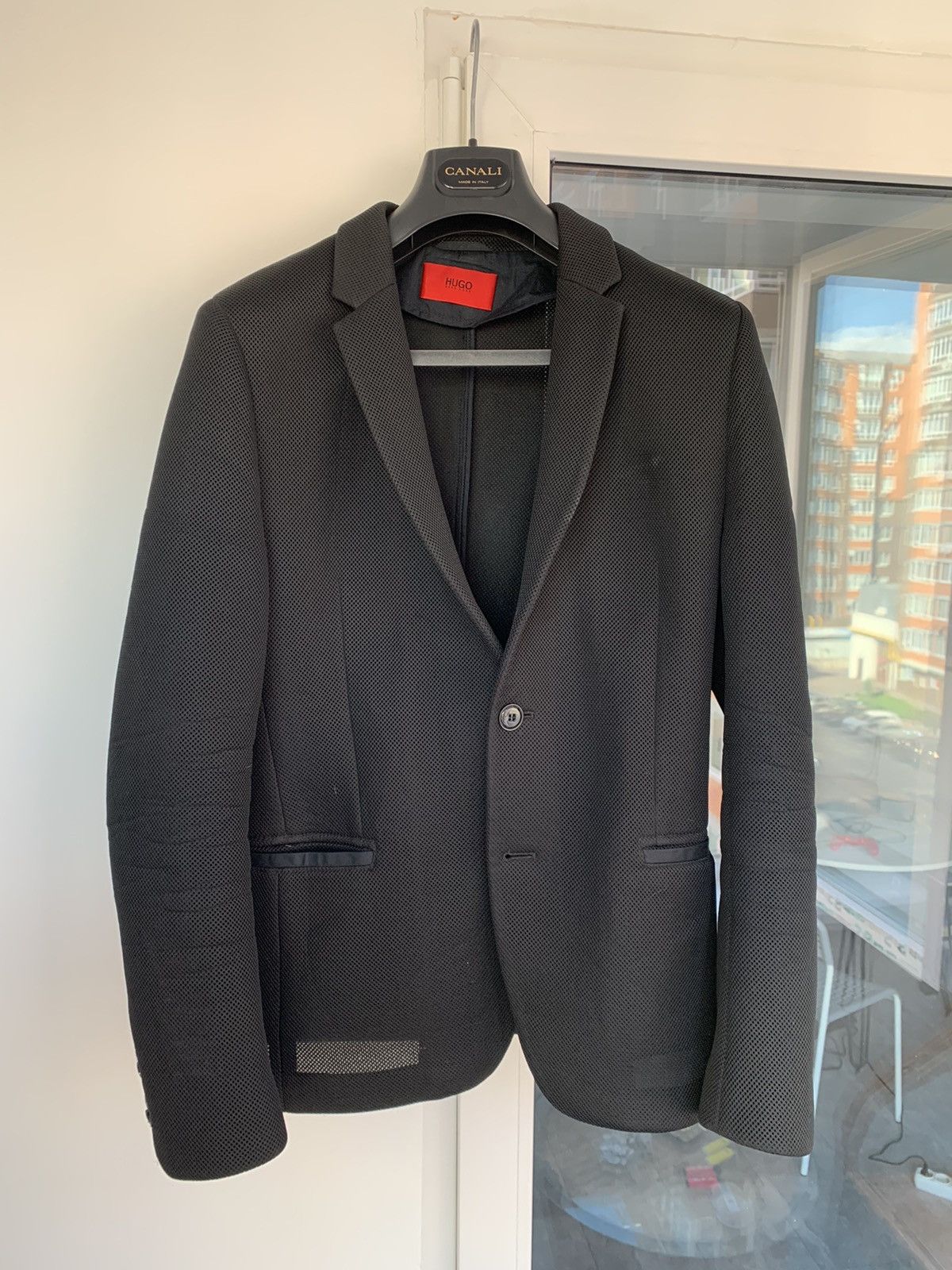 Hugo Boss transparent black blazer