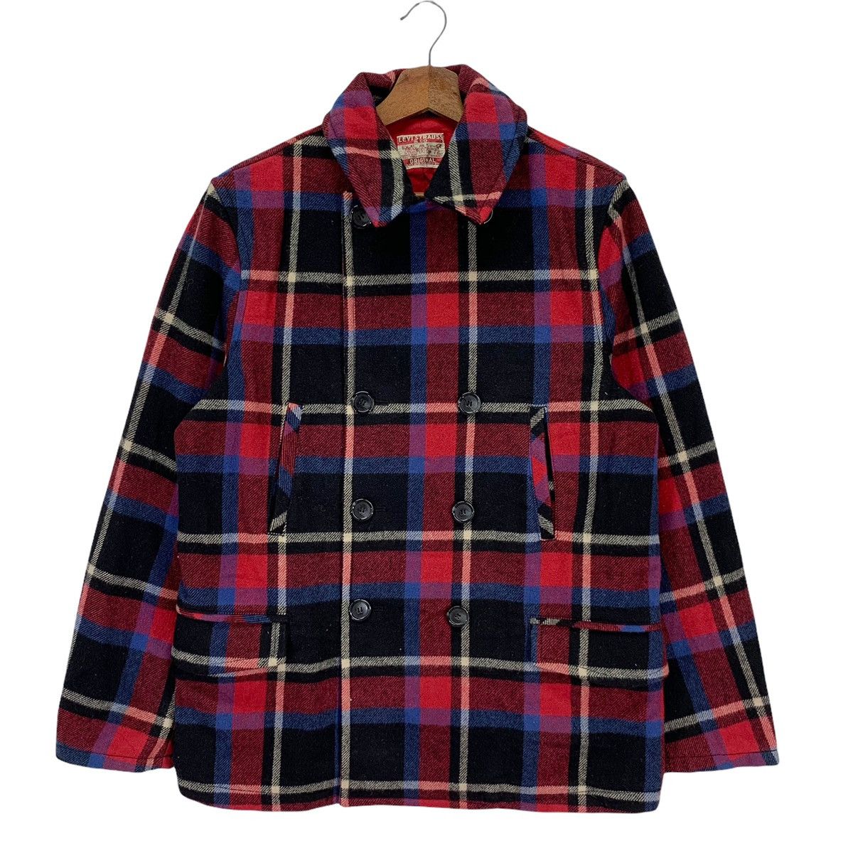 Levi's × Levi's Made & Crafted × Levi's Vintage Clothing Vintage Levis Double Breasted Wool Tartan Jacket Size US M / EU 48-50 / 2 - 1 Thumbnail