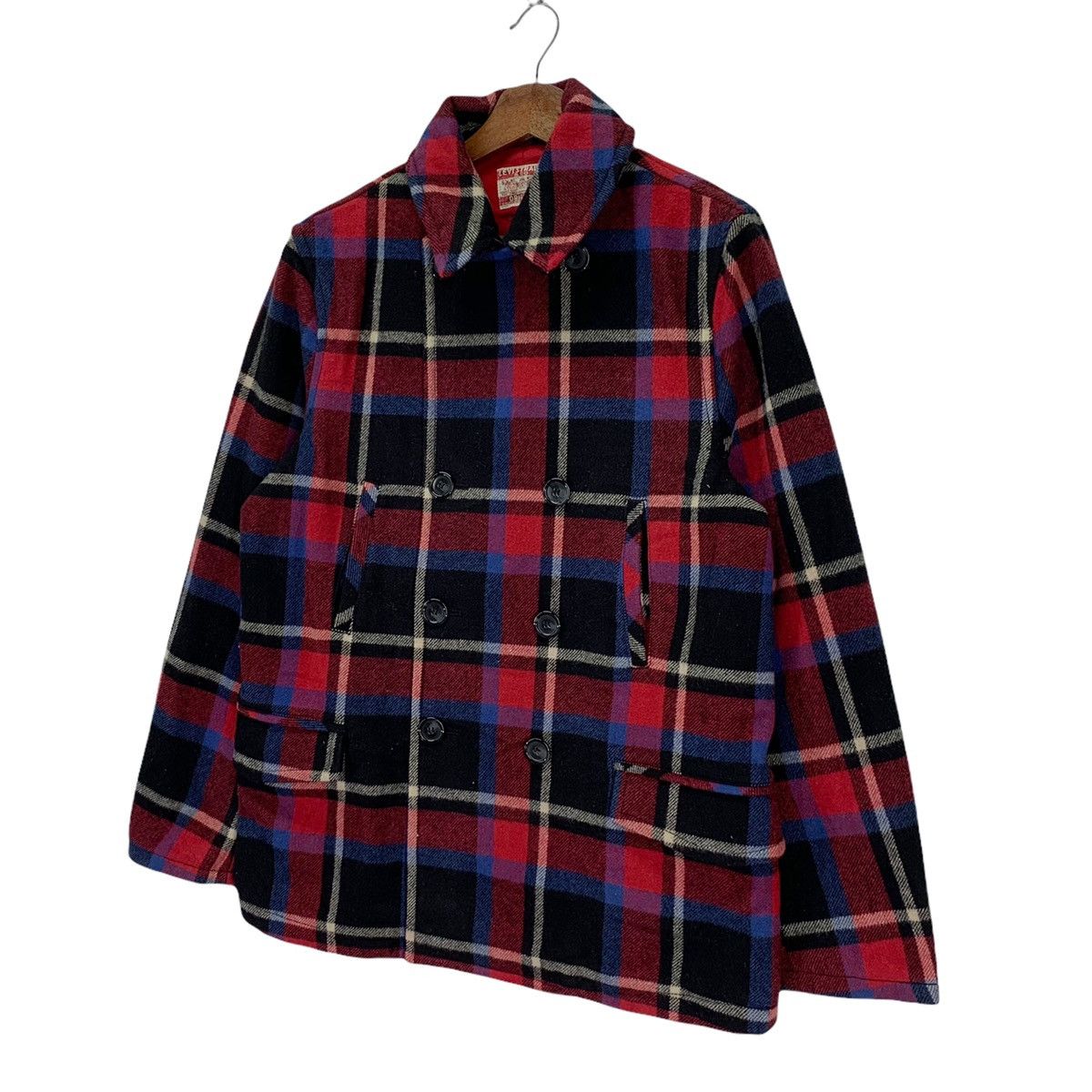 Levi's × Levi's Made & Crafted × Levi's Vintage Clothing Vintage Levis Double Breasted Wool Tartan Jacket Size US M / EU 48-50 / 2 - 2 Thumbnail