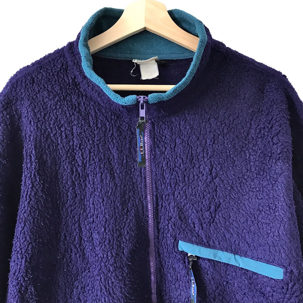 L.L. Bean Authentic Vintage 1990s L.L Bean USA Sherpa Fleece Pullover Size US L / EU 52-54 / 3 - 3 Thumbnail