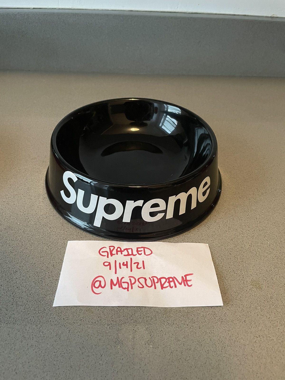 Diamond Plate Dog Bowl Supreme Silver SS23 Supreme Dog Bowl