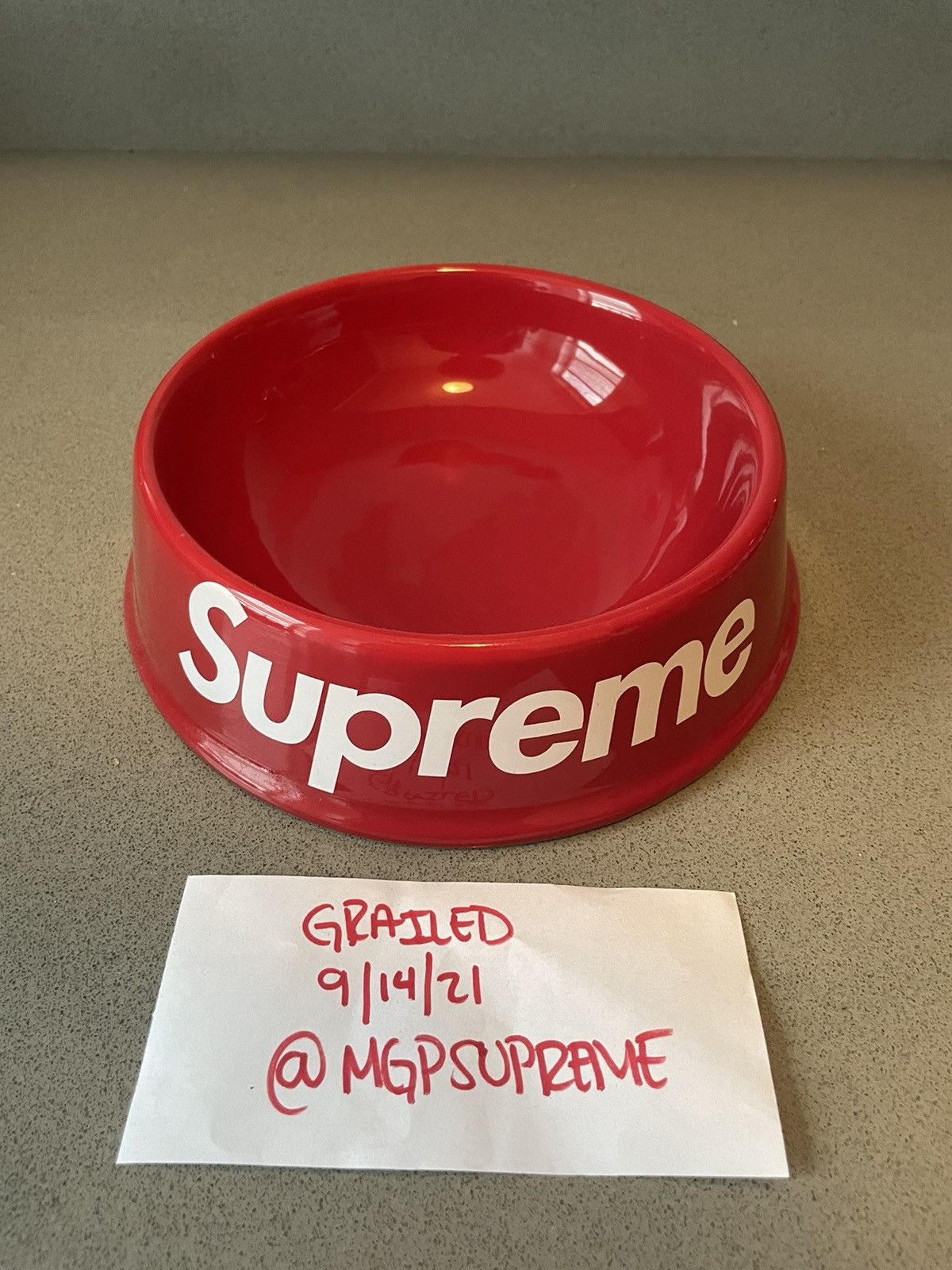 Supreme Supreme Dog Bowl red Grailed