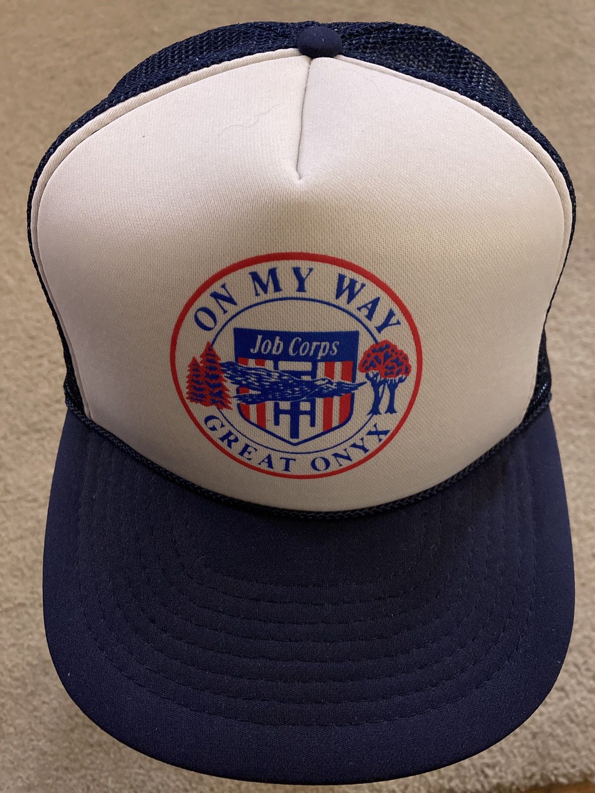 Vintage Job Corps great Onyx mesh trucker vintage Snapback hat cap ...