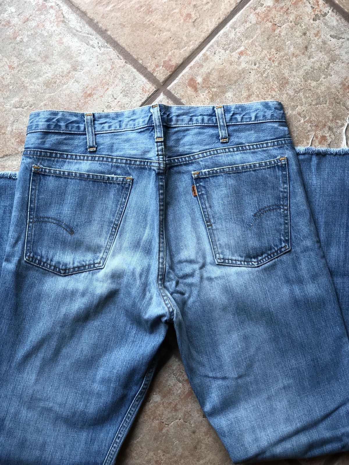 Vintage 1970s Orange Tab Levi’s flared denim Jeans