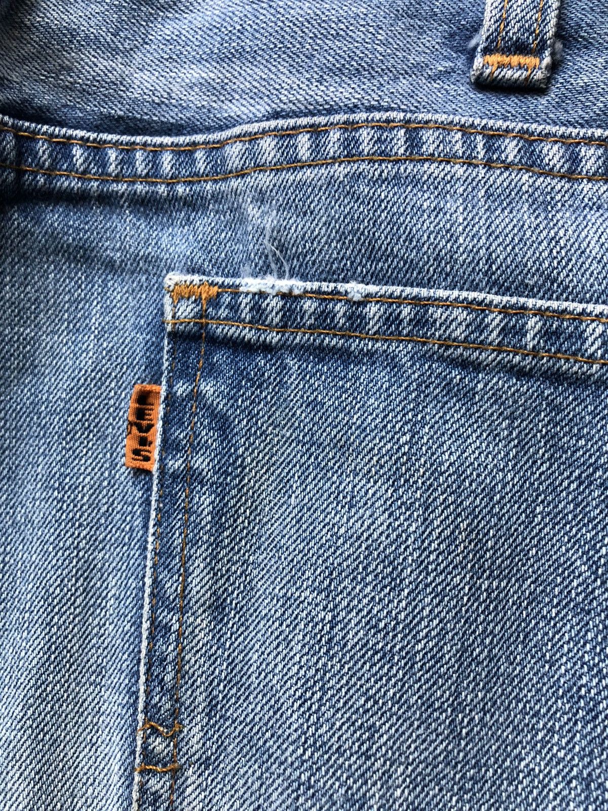 Vintage 1970s Orange Tab Levi’s flared denim Jeans