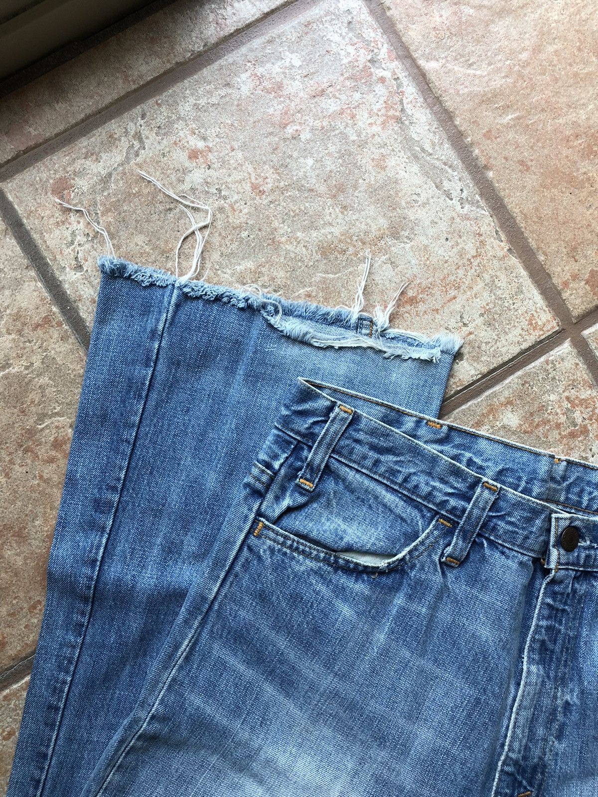Vintage 1970s Orange Tab Levi’s flared denim Jeans