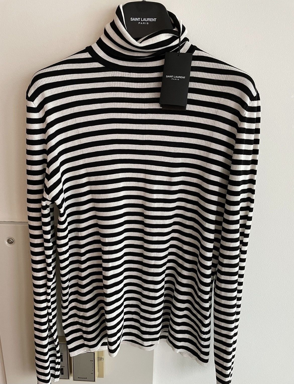 Saint Laurent Paris × Yves Saint Laurent $1,350 Value Classic Runway Turtleneck Light Sweater 100%NEW Size US L / EU 52-54 / 3 - 12 Thumbnail