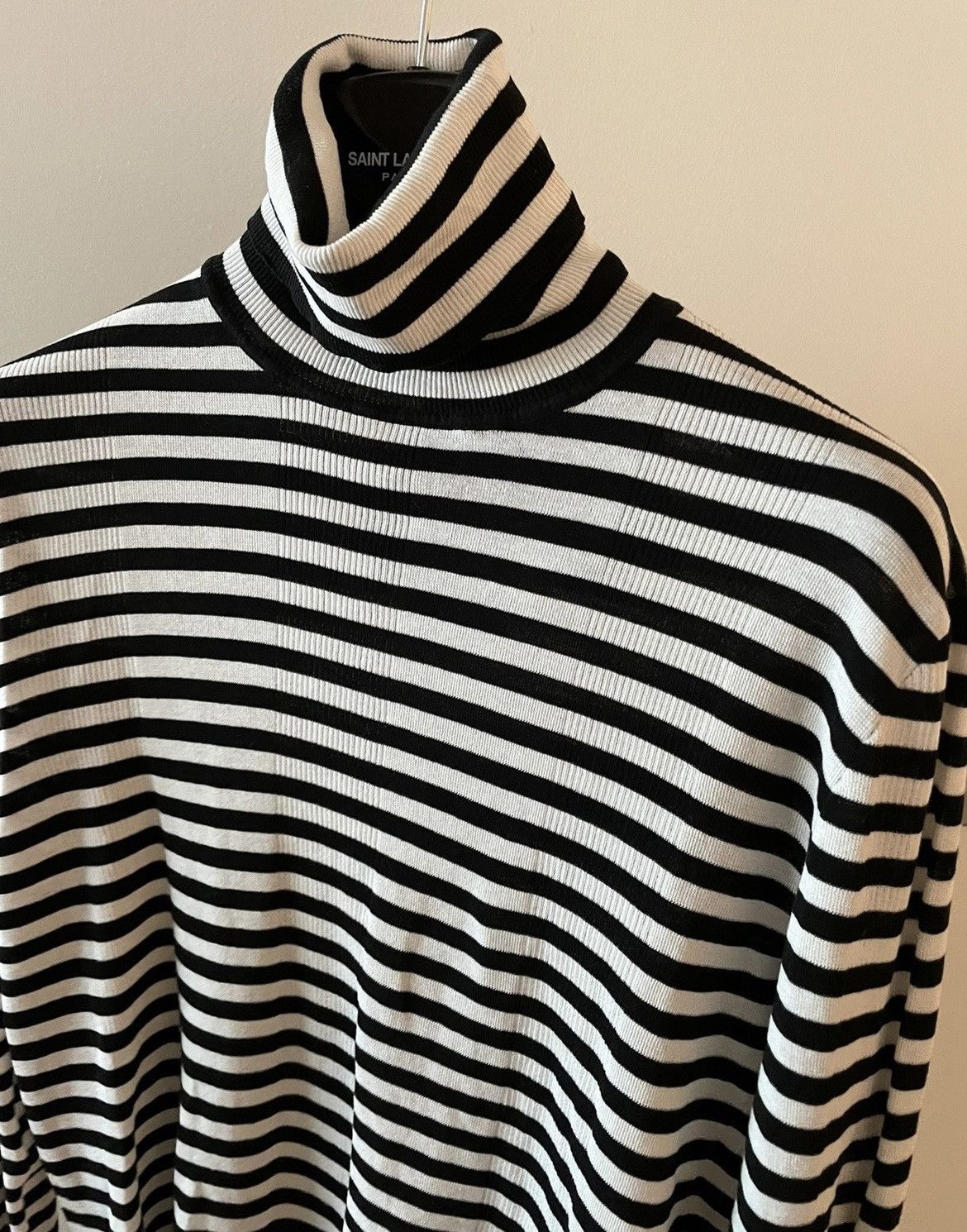 Saint Laurent Paris × Yves Saint Laurent $1,350 Value Classic Runway Turtleneck Light Sweater 100%NEW Size US L / EU 52-54 / 3 - 18 Thumbnail