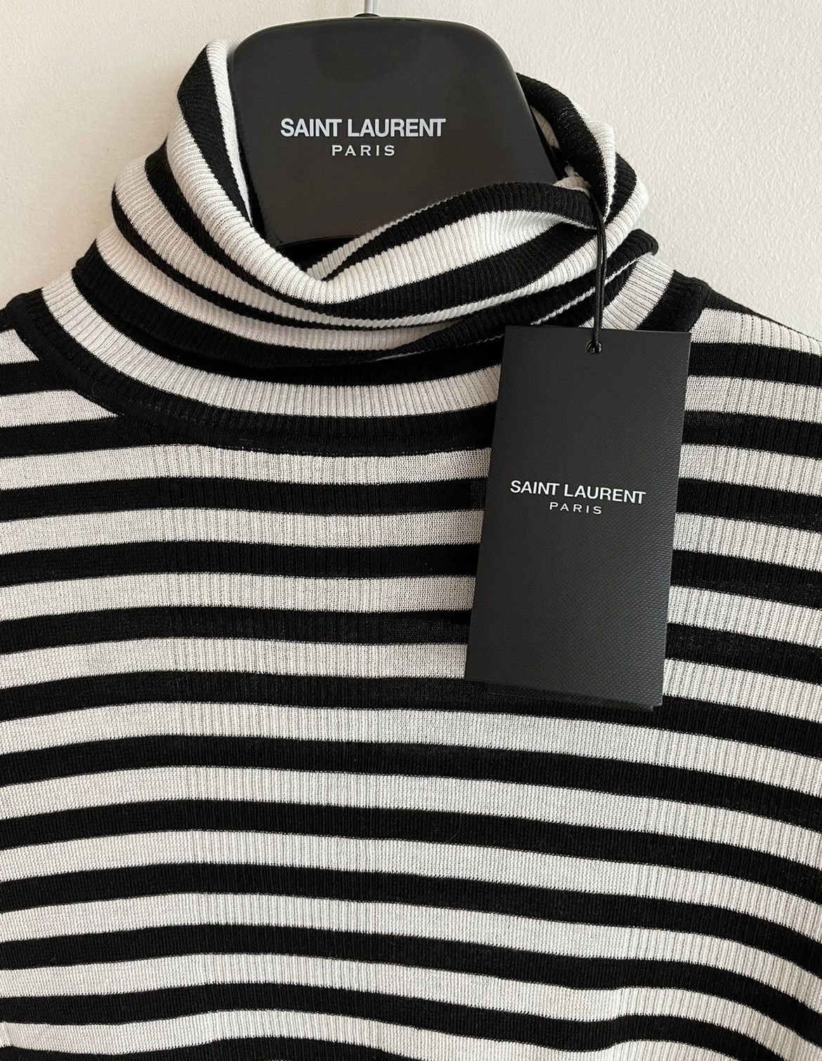 Saint Laurent Paris × Yves Saint Laurent $1,350 Value Classic Runway Turtleneck Light Sweater 100%NEW Size US L / EU 52-54 / 3 - 11 Thumbnail