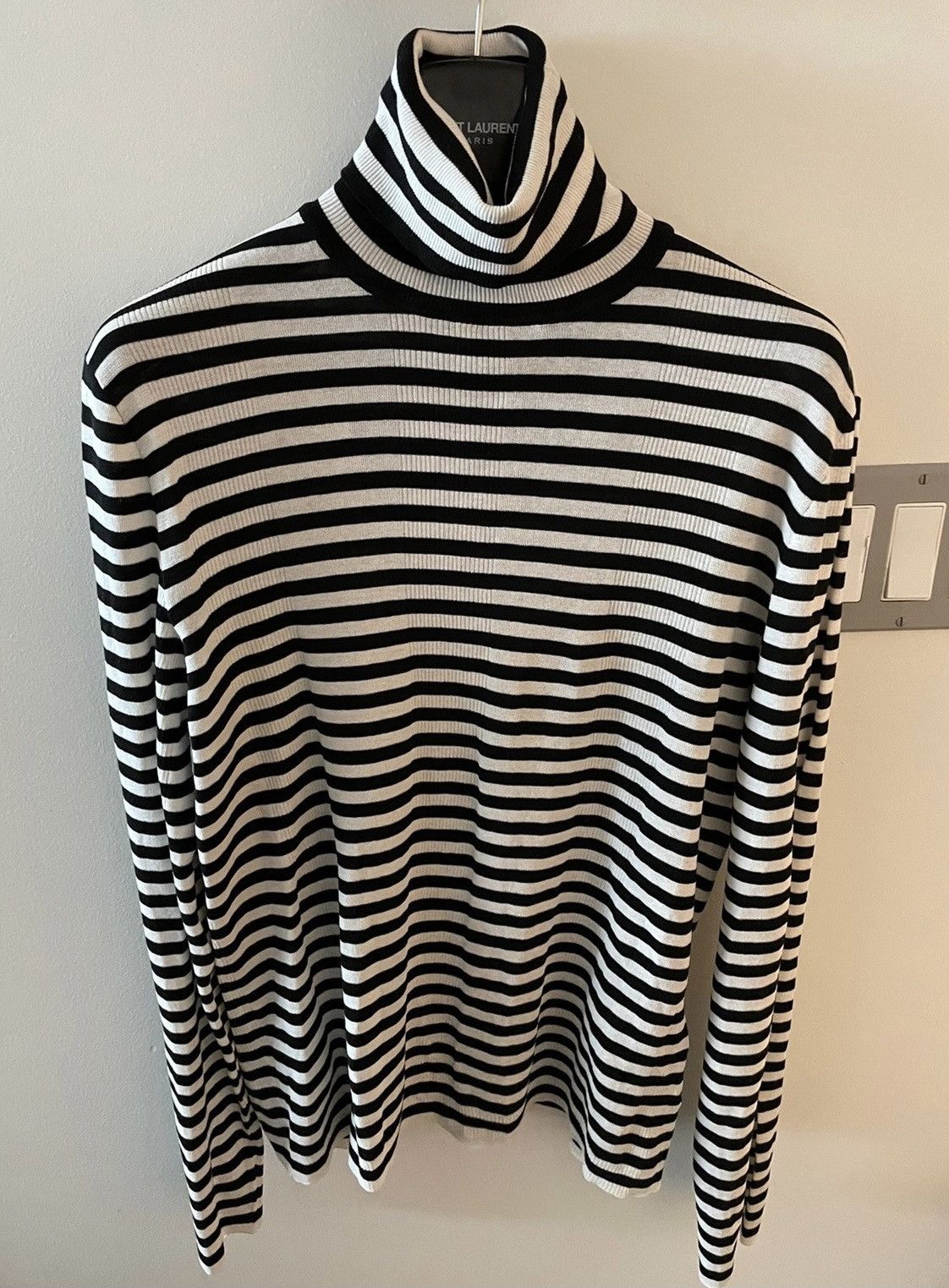 Saint Laurent Paris × Yves Saint Laurent $1,350 Value Classic Runway Turtleneck Light Sweater 100%NEW Size US L / EU 52-54 / 3 - 19 Thumbnail