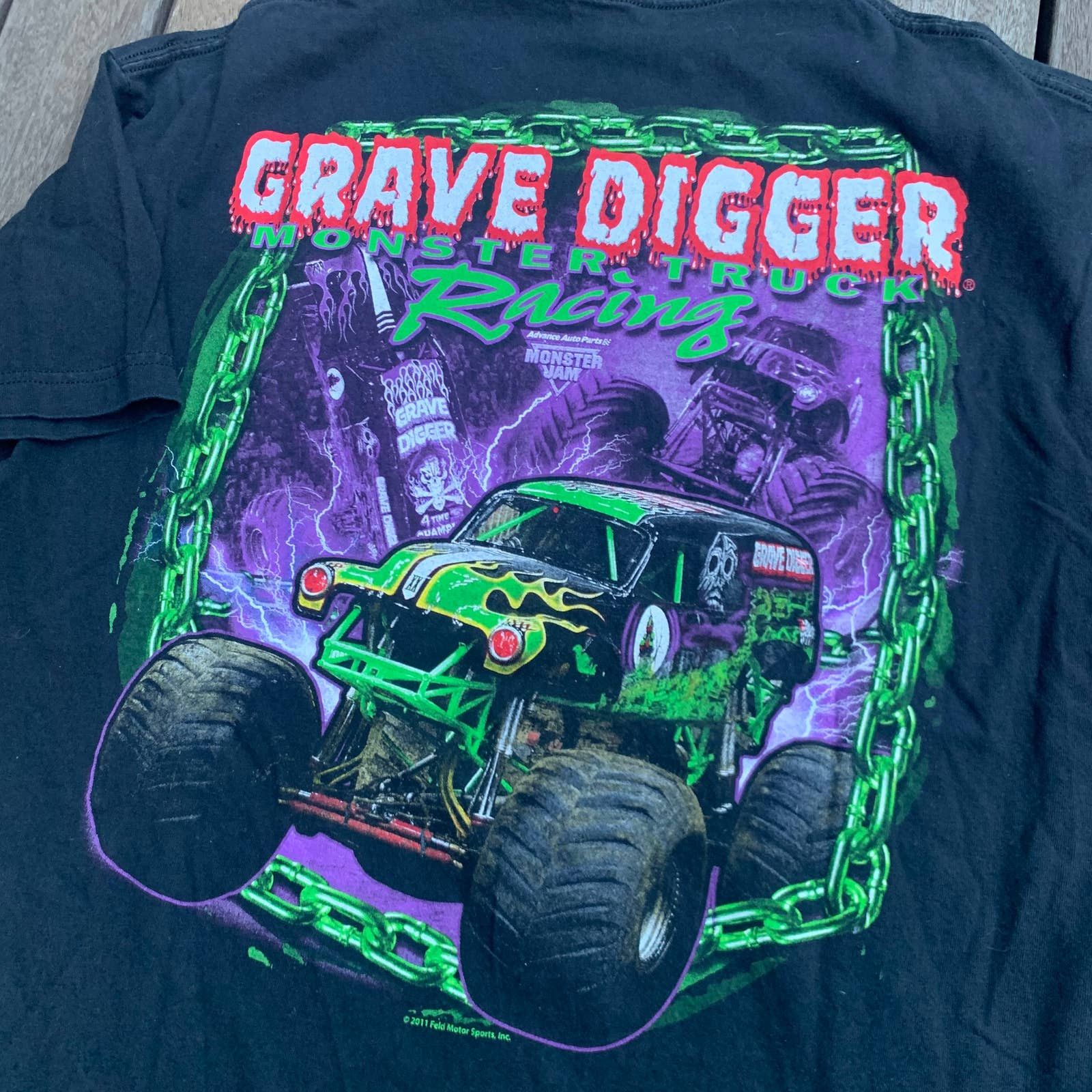 Vintage Vintage grave digger monster truck lightning t shirt Grailed