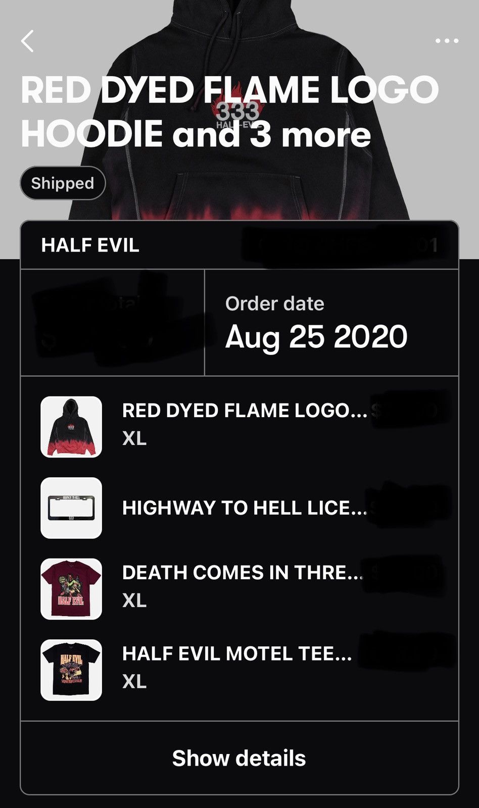 Half Evil DEATH COMES IN THREES Grailed