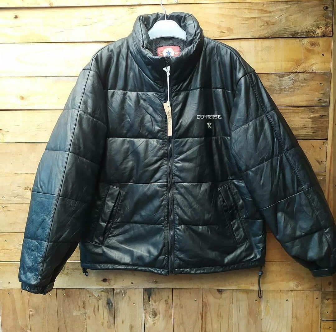 Converse CONVERSE ALL STAR BOSTON MASS LEATHER DUCK DOWN JACKET Size US L / EU 52-54 / 3 - 1 Thumbnail