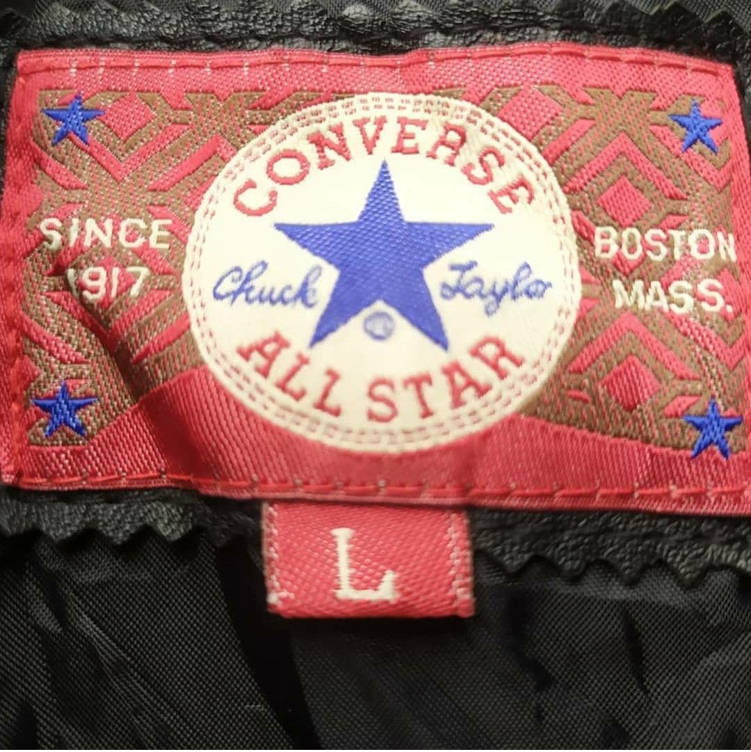 Converse CONVERSE ALL STAR BLACK BOSTON MASS LEATHER DUCK JACKET Size US L / EU 52-54 / 3 - 2 Thumbnail