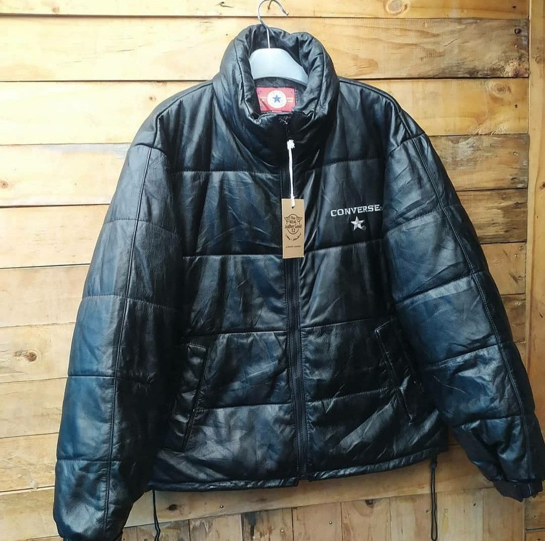 Converse CONVERSE ALL STAR BLACK BOSTON MASS LEATHER DUCK JACKET Size US L / EU 52-54 / 3 - 3 Thumbnail