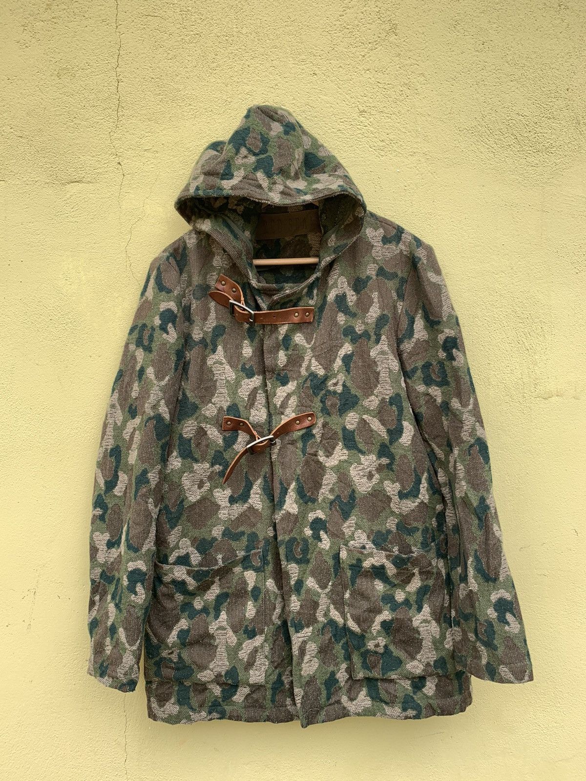 Japanese Brand × Vintage Hoodie jacket camo buckle up Size US L / EU 52-54 / 3 - 7 Thumbnail